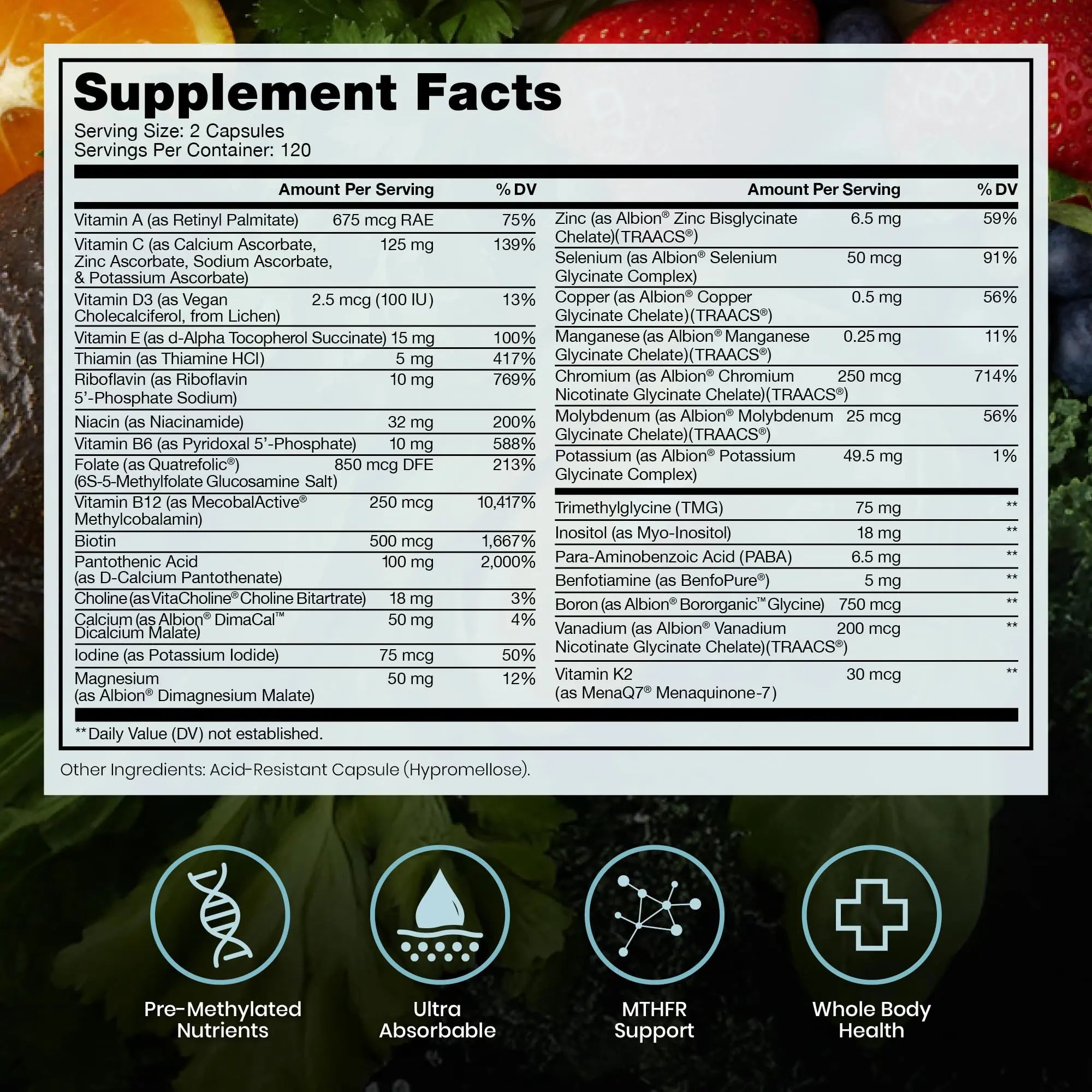 Pure Therapro Rx Methylated Multivitamin for Men and Women | Made in USA | Methyl Multi Without Iron Methyl B12 & Methylfolate Pure Therapro Rx Au supplements