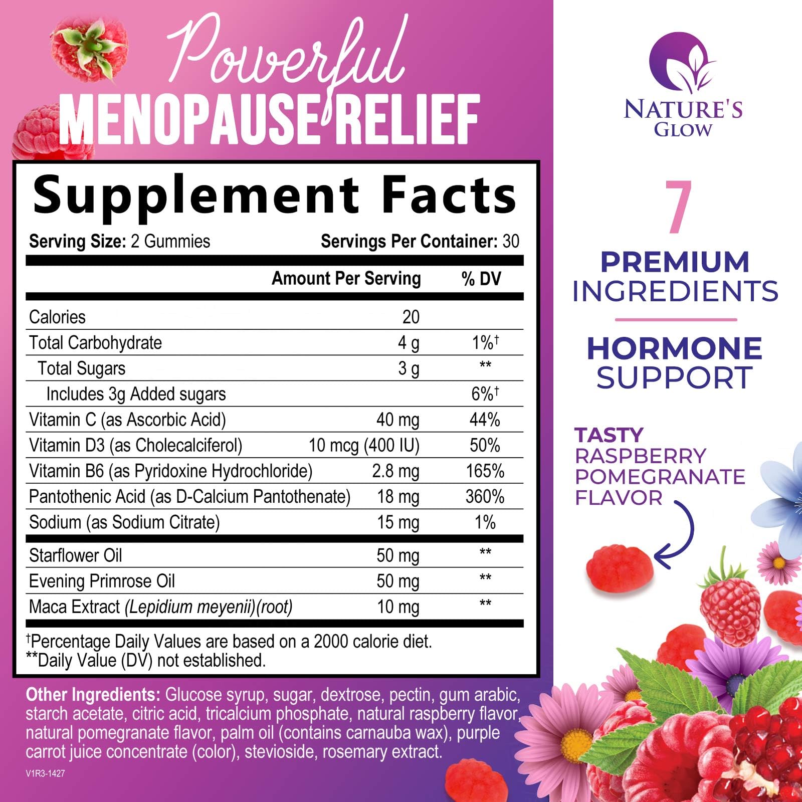 Menopause Supplement for Women - Complete Multi-Benefit Menopause Relief Gummy for Mild Hot Flashes & Night Sweats, Natural Balance & Energy Support, Menopausal Vitamins, Gluten Free - 60 Gummies Nature's Glow Au supplements