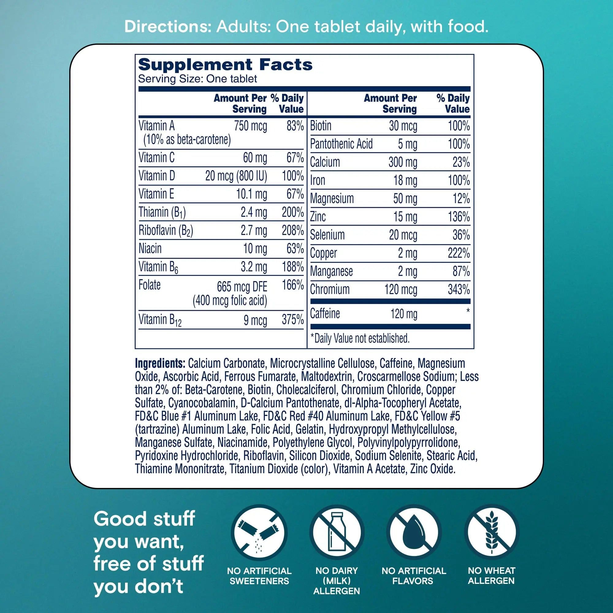 One A Day Women's Active Metabolism Daily Essential, Multivitamin for Women, Metabolism Support, Vitamins for Women with All 8 B-Vitamins ONE A DAY Au supplements