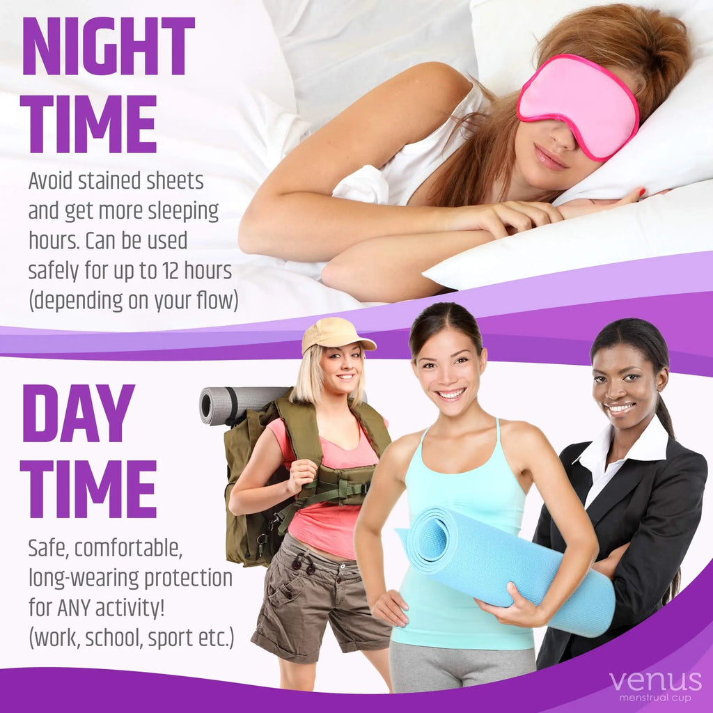Venus Large Menstrual Cup – High Capacity for Heavy Flow -Made in USA - 100% Medical Grade Silicone VENUS Au supplements