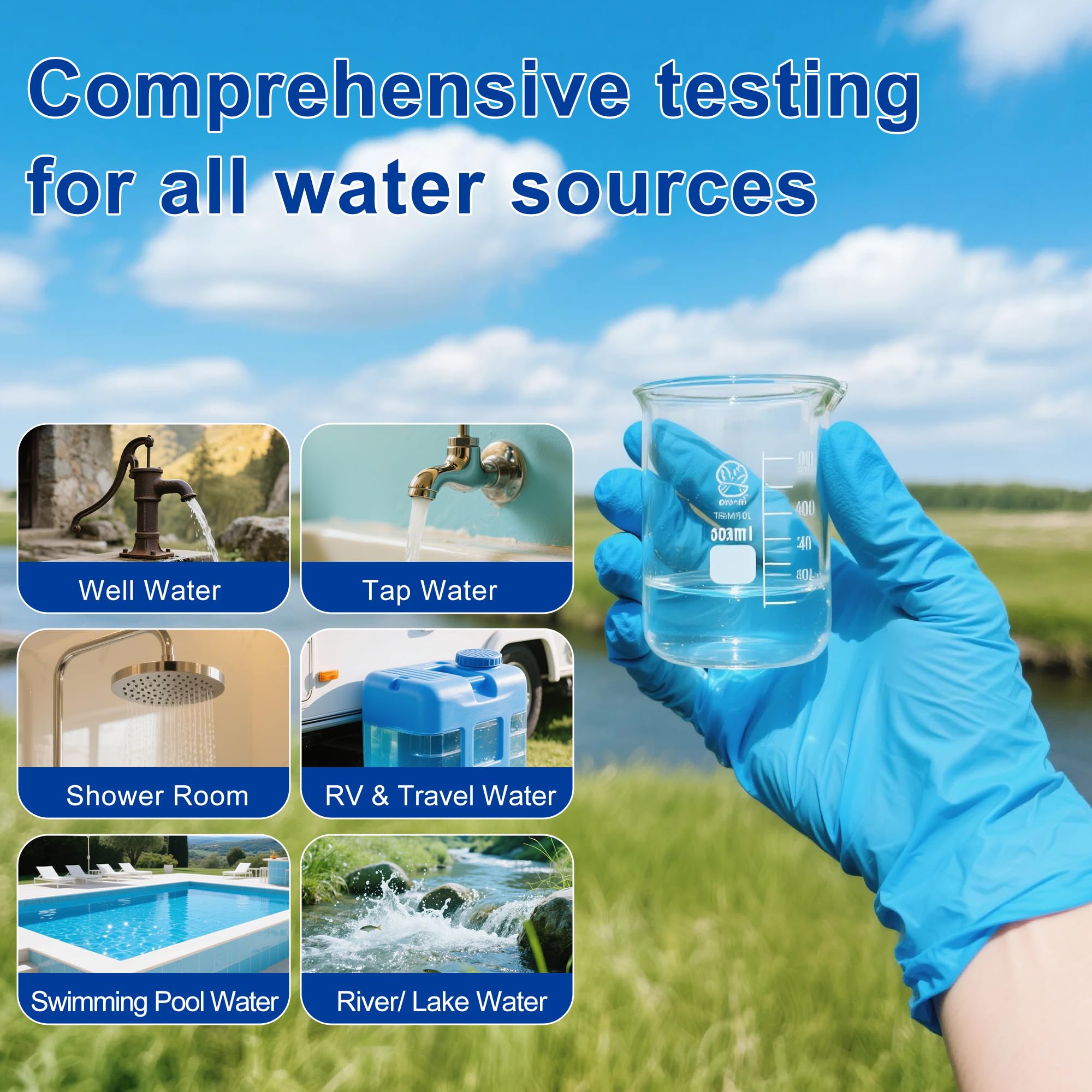 Bacteria Test Kits for Drinking Water - 12 Tests Detect Coliform, E.coli & All Bacteria | Home Quality Testing Kit for Well, Tap, Pool, Hot Tub & City Water | Easy DIY Tester with Free Lab Analysis Funhaostar Au supplements