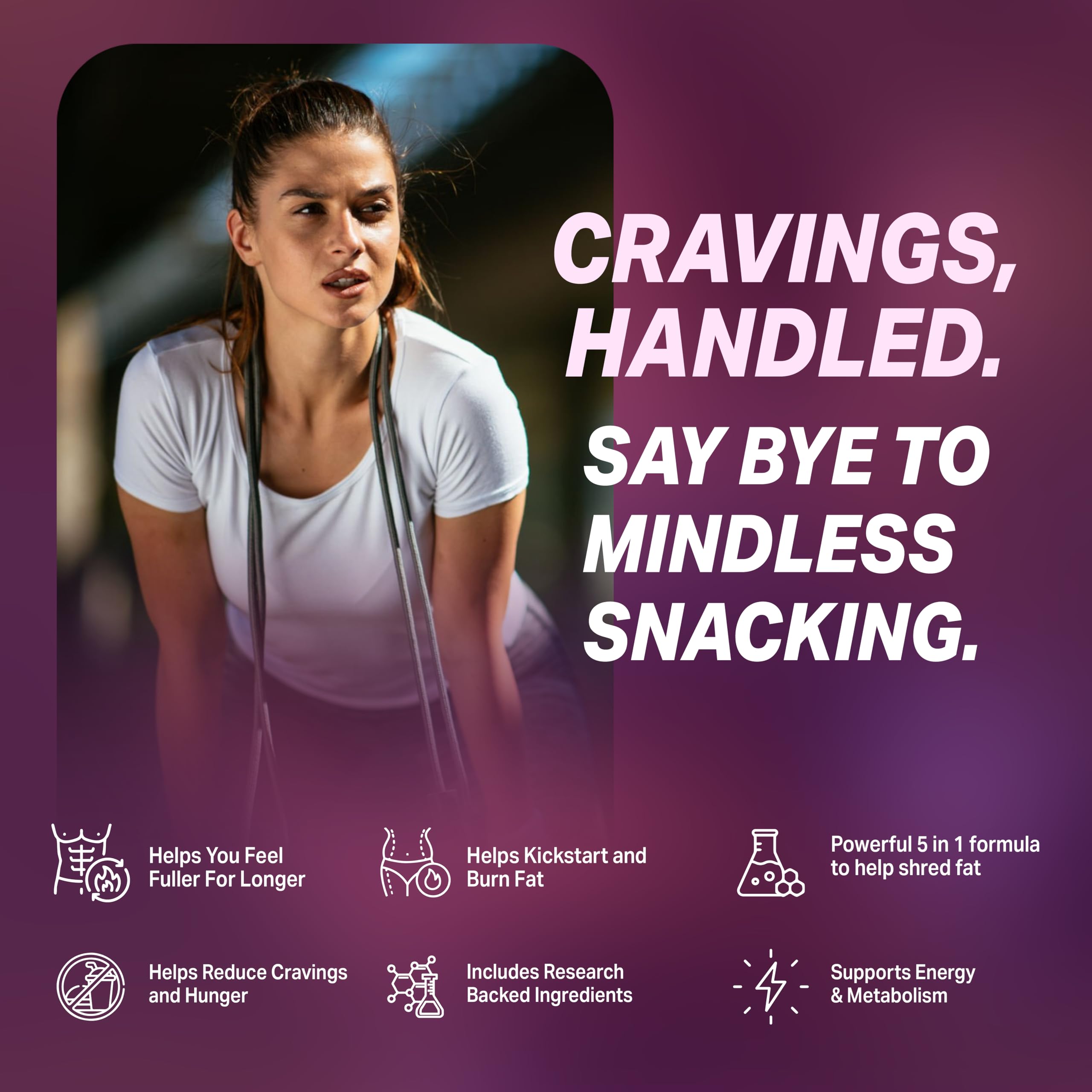 ByeBye Cravings Appetite Suppressant - Supports Pathway Function, Weight  Pills for Women & Fat Burner + Appetite Suppressant | 3rd Party Tested Supplement