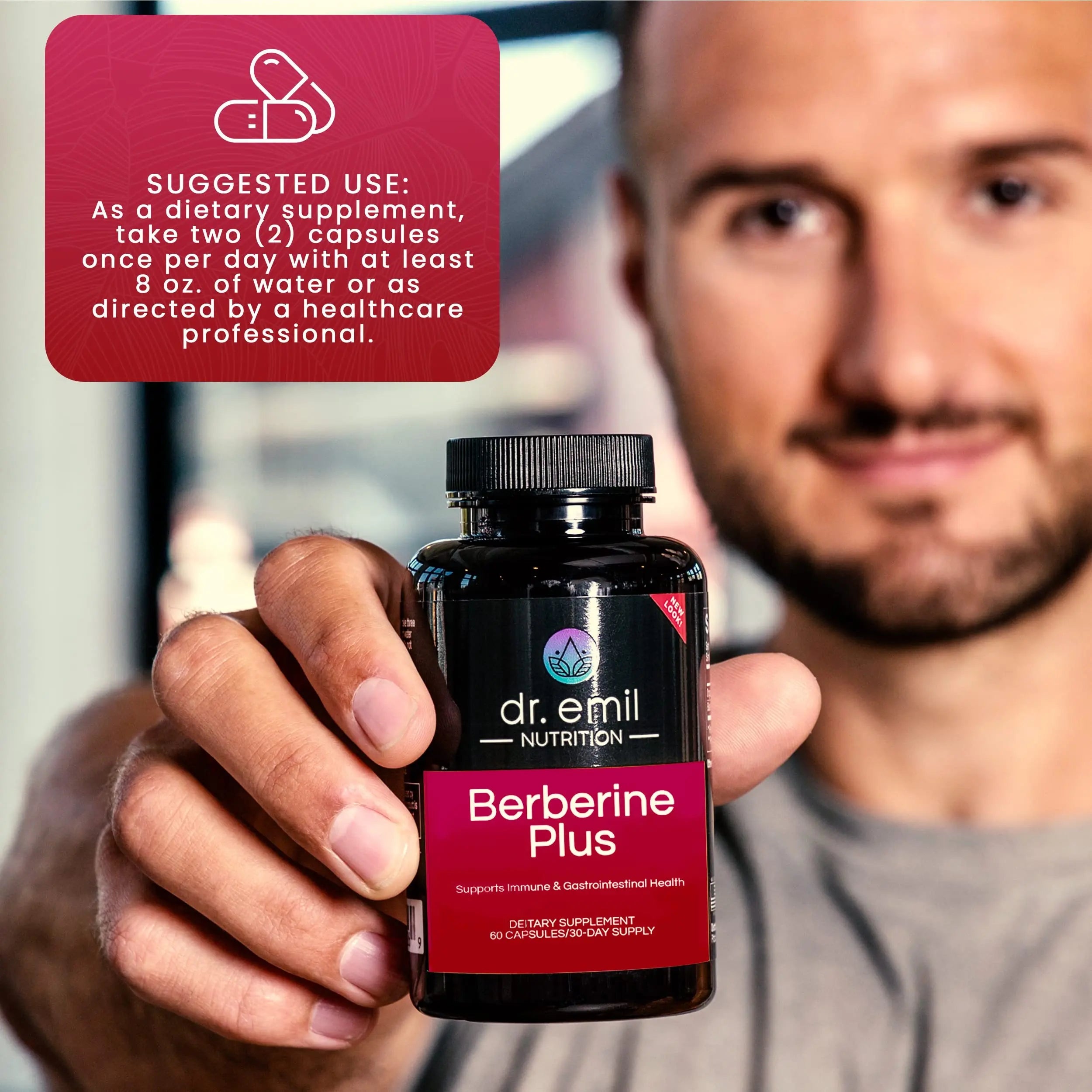 Dr. Emil Berberine 500mg Capsules - Berberine Supplement with Cinnamon, MTC Oil & Milk DR EMIL NUTRITION Au supplements
