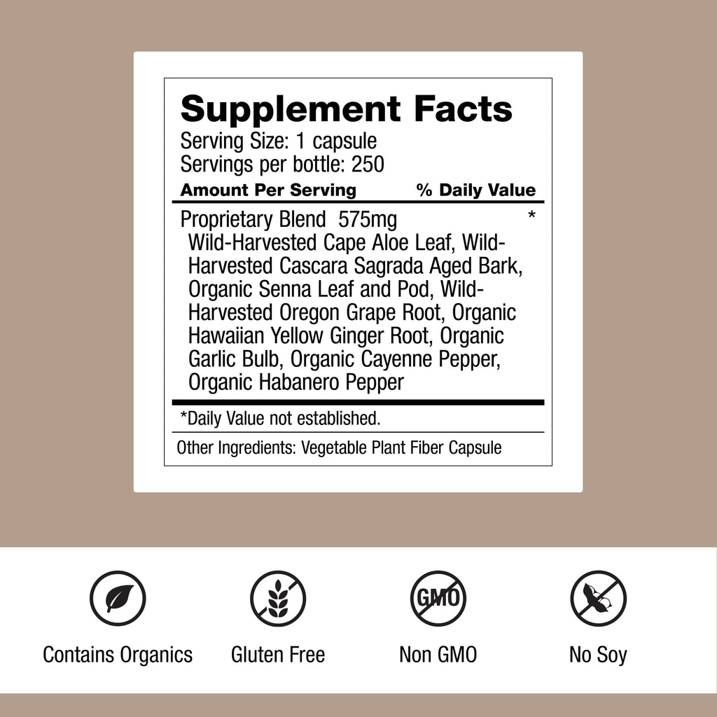Dr. Schulze's Intestinal Formula #1 - Bowel Movement Supplement for Colon Health Support - Bloating & Constipation Aid - Intestinal Cleanse - All-Natural - Plant-Based - Vegan - 250 Count Dr. Schulze's Au supplements