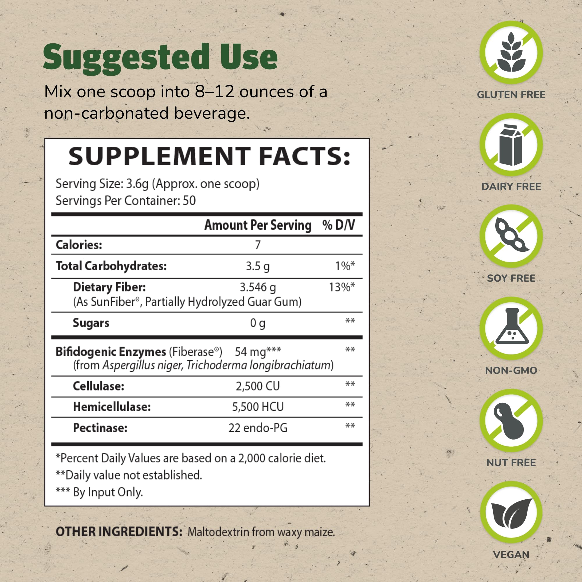 Master Supplements TruFiber - 6.35 oz, Pack of 2 - Prebiotic Fiber to Help Boost Probiotic Growth - Supports Digestive Health