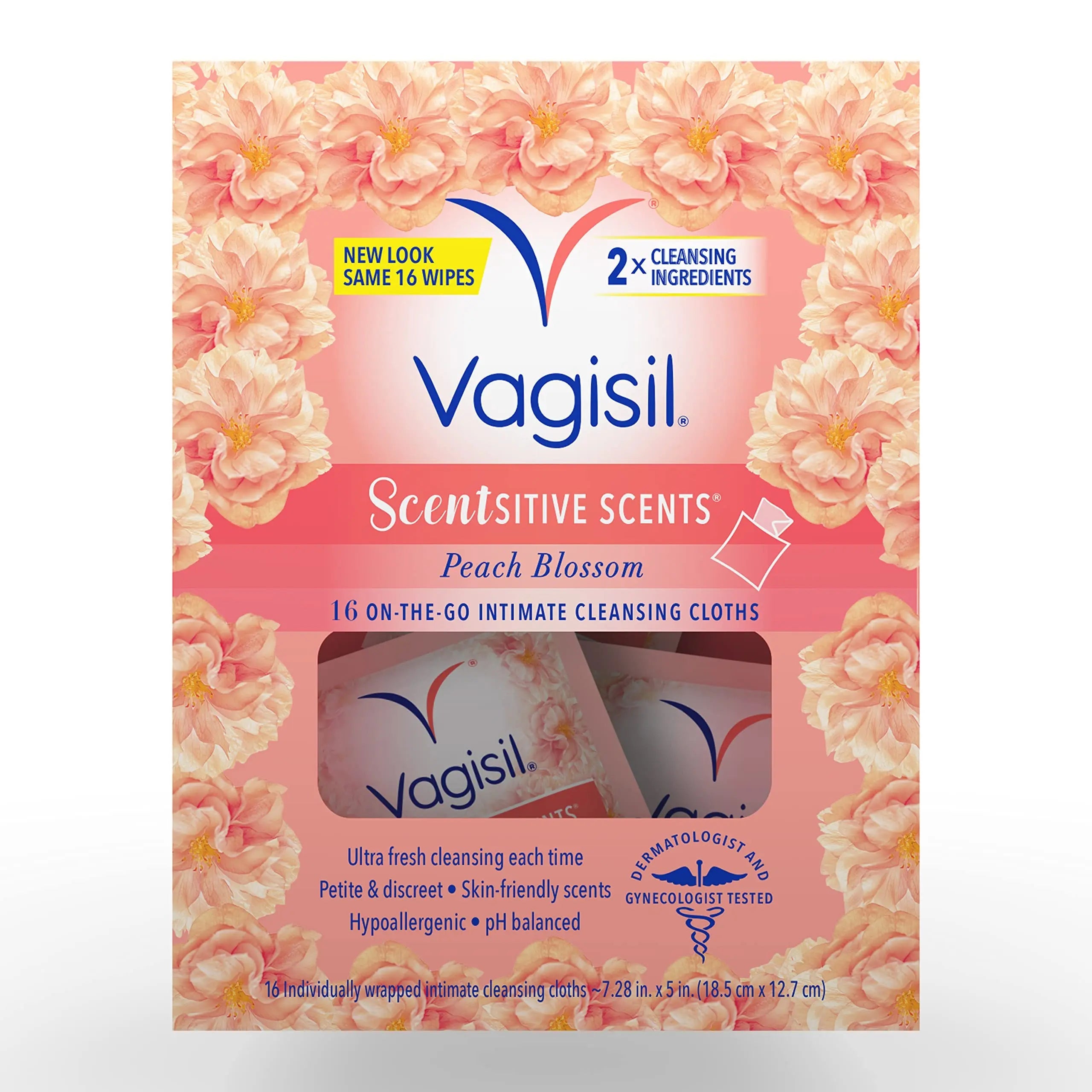Vagisil Scentsitive Scents On-The-Go Feminine Cleansing Wipes, pH Balanced, Peach Blossom Vagisil Au supplements