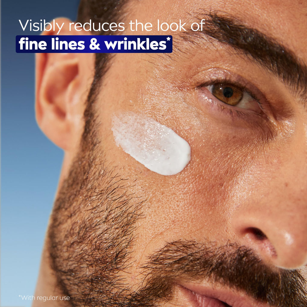 NIVEA MEN Age Defense Daily Face Moisturizer with Broad Spectrum SPF 30 Sunscreen, Pro-Retinol and Hyaluronic Acid, Beard-Friendly