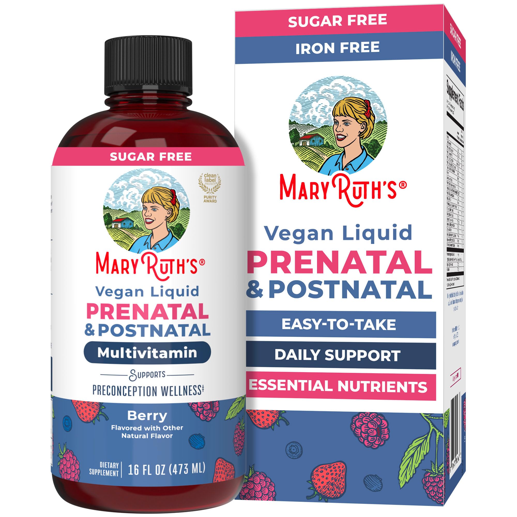 MARYRUTH'S Postnatal & Prenatal Vitamins for Women | Sugar Free | Womens Multivitamin for Pre-Conception, Pregnancy & Nursing | Ginger