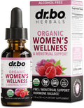 Hormone Balance for Women & PMS Relief - Women's Wellness Organic Hormonal Balance Supplements Liquid Drops & Menstrual Cramp Period Support - Raspberry Leaf, Chasteberry, Black Cohosh Supplement 1 Oz DR. BO Au supplements