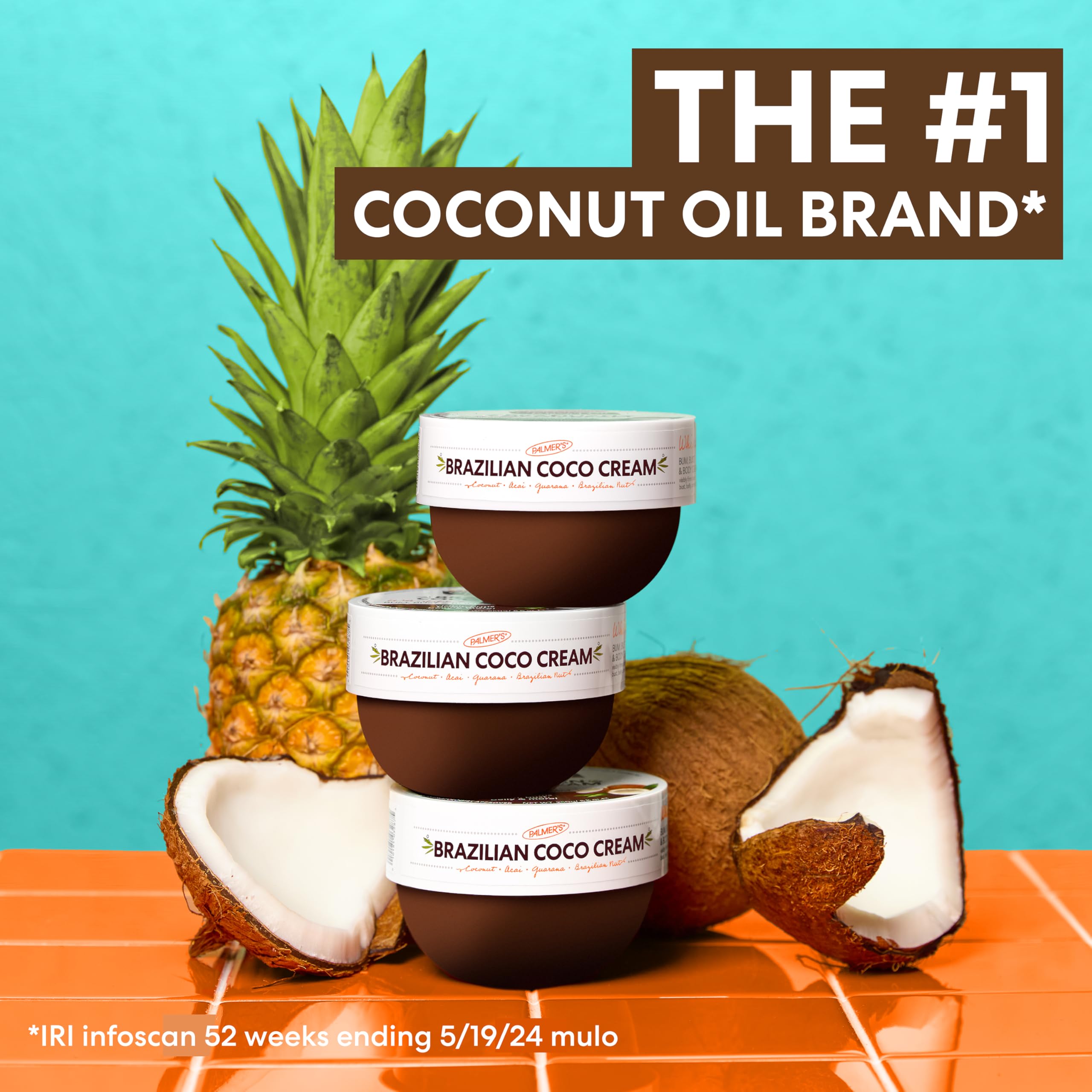 Palmer's Coconut Oil Formula Brazilian Coco Cream with Vitamin E, 8.8 Fl Oz, Whipped Bum