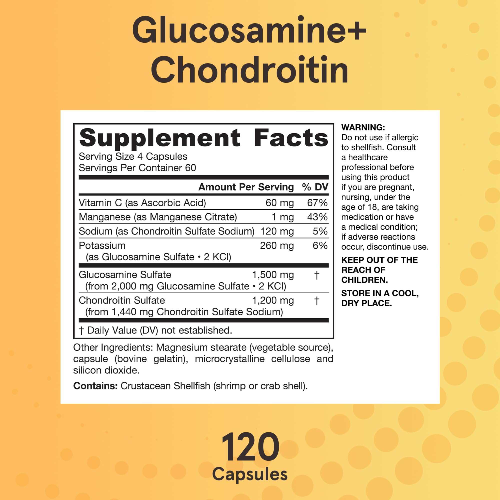 Jarrow Formulas Glucosamine + Chondroitin - 240 Capsules - Nutrient Support - Dietary Supplement for Joint Health - with Vitamin C & Manganese - 60 Servings Jarrow Formulas Au supplements