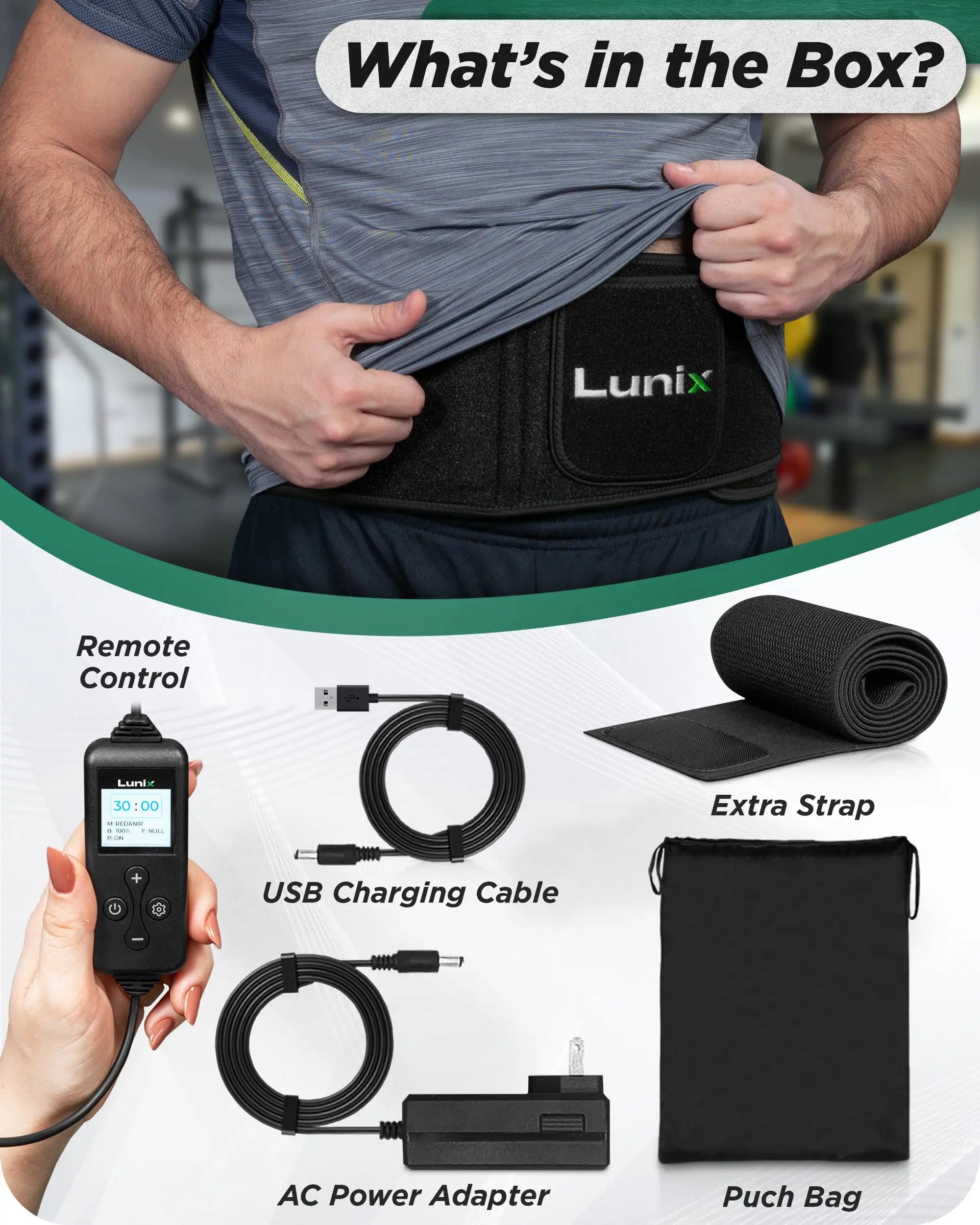 Lunix LX16 Red Light Therapy Belt, Near Infrared Light and Red Light Therapy to Improve Circulation Lunix Au supplements