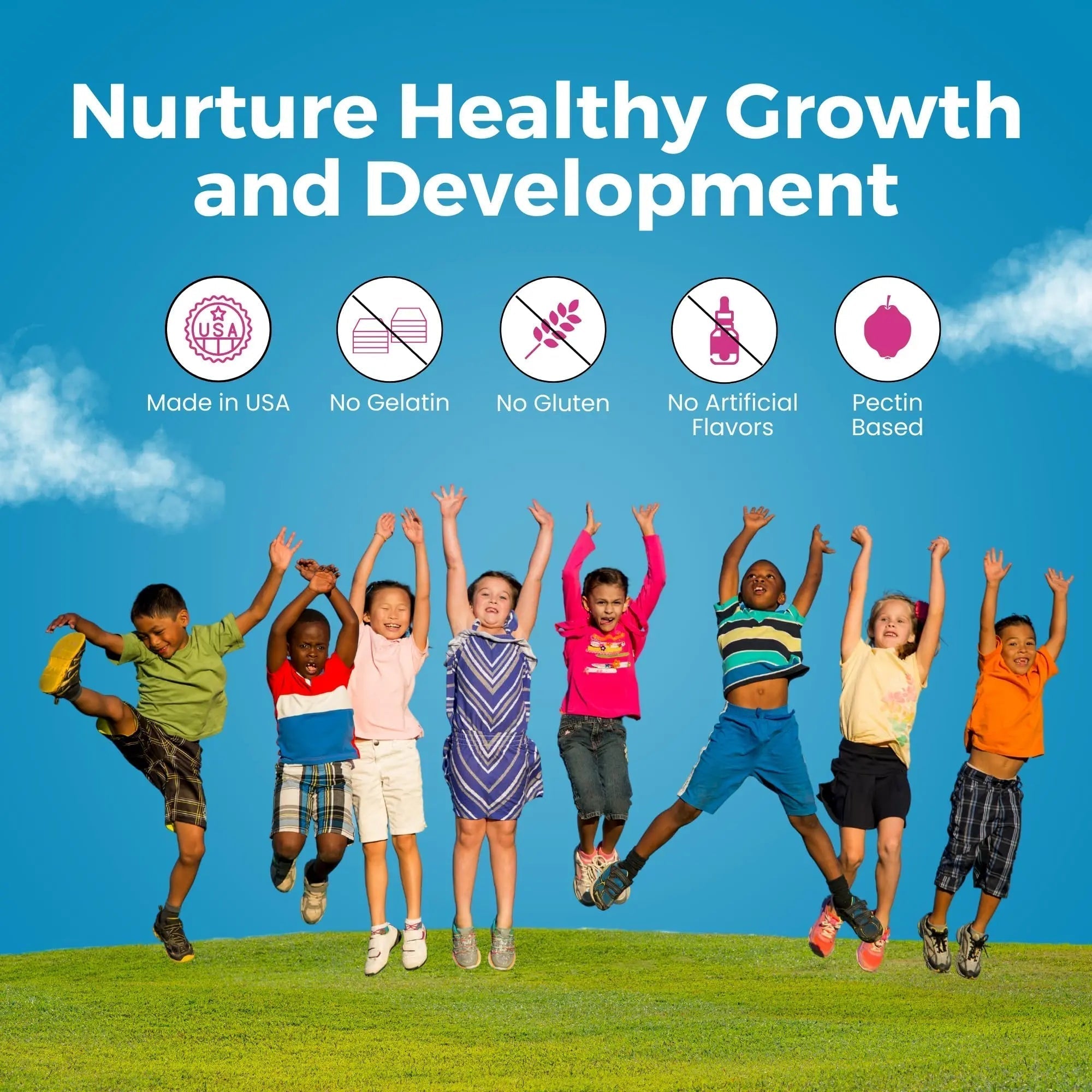 Zaytun Halal Vitamins for Kids Multivitamin Gummies, Naturally Sourced Vitamin A, C, D, E, B6, B12, Biotin - Vegetarian, No Gelatin Zaytun Vitamins Au supplements