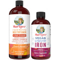 MaryRuth's MaryRuth's Liquid Morning Multivitamin +Hair Growth (Peach Mango, 30oz) & Iron Liquid (Berry) | Clean Label Project Verified® | MARYRUTH'S Au supplements