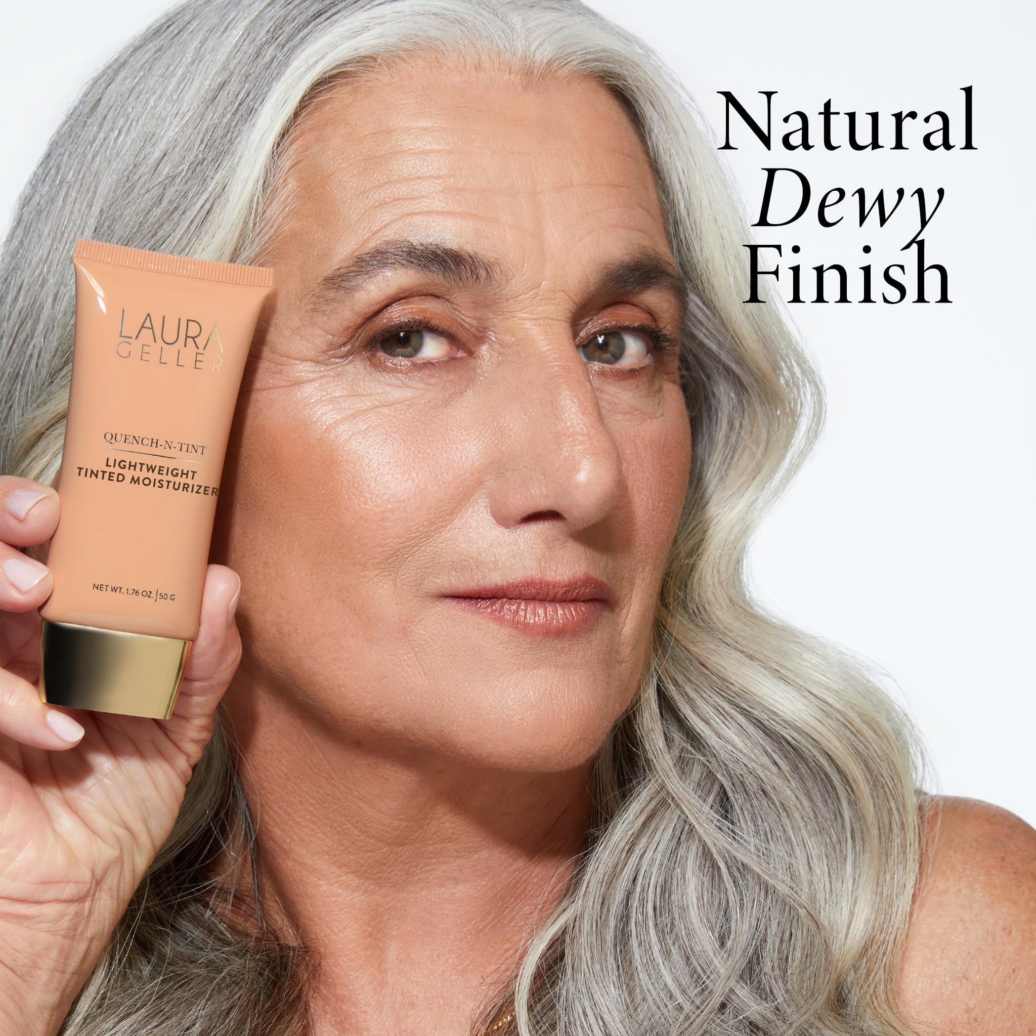 LAURA GELLER NEW YORK Quench-n-Tint Tinted Moisturizer - Sheer to Light Buildable Coverage - Natural Glow Finish - Lightweight Formula