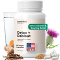 Nourished Natural Health Detox + Debloat - Detox Cleanse and Bloating Relief for Women - Liver and Digestive Support with Milk Thistle, Dandelion, Fennel & Turmeric