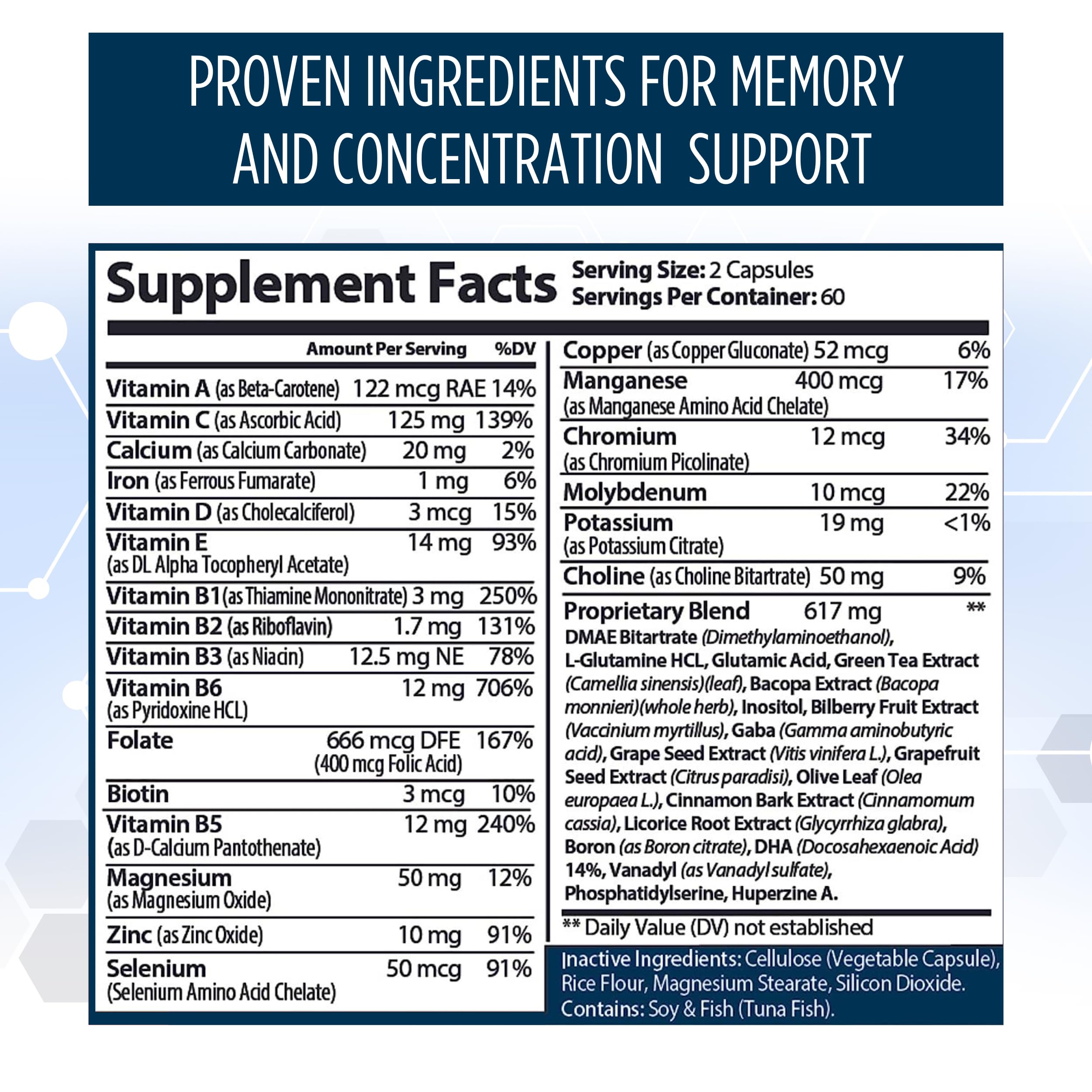 Neuro Plus Brain & Focus Formula - Nootropic Brain Booster Supplement, Supports Brain Health, Mental Clarity & Focus - Enhances Concentration & Mental Energy – 120 Capsules (1) healblend Au supplements