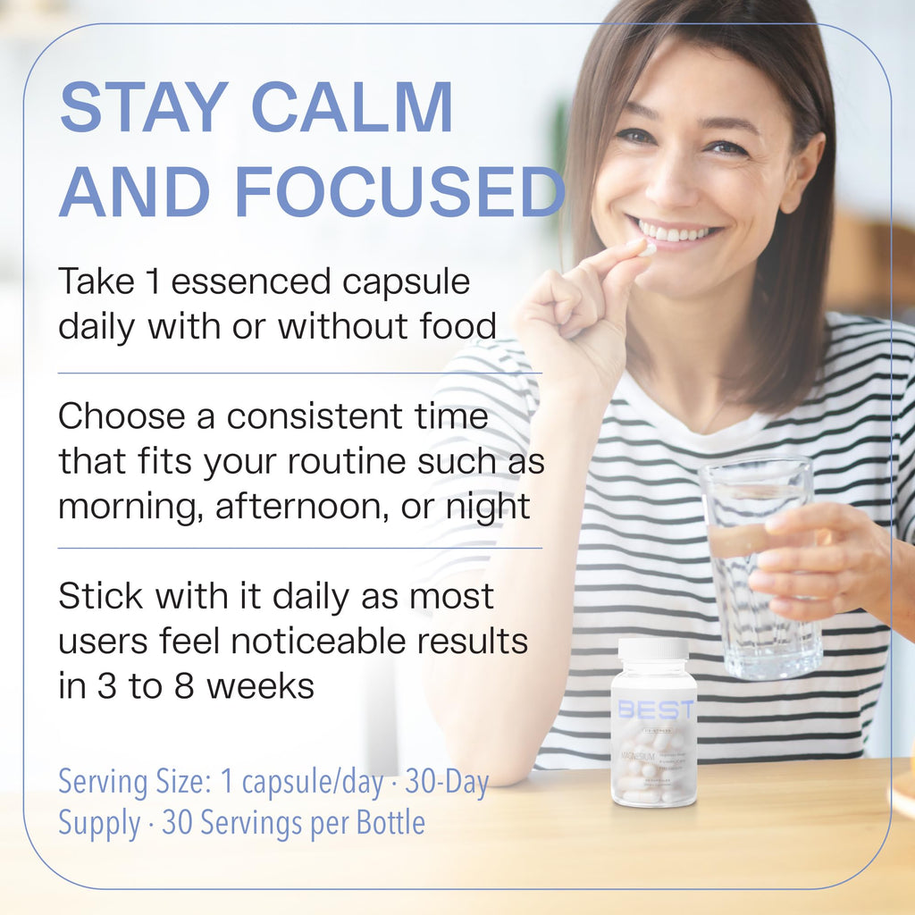 BEST Magnesium Glycinate Supplement for Women - High Absorption, Breakthrough for Sleep, Stress - Menopause Symptoms, Magnesium for Women Over 40 - Gentle on Stomach, Non-GMO, Vegan - 30 Day Supply BEST Supplements Au supplements