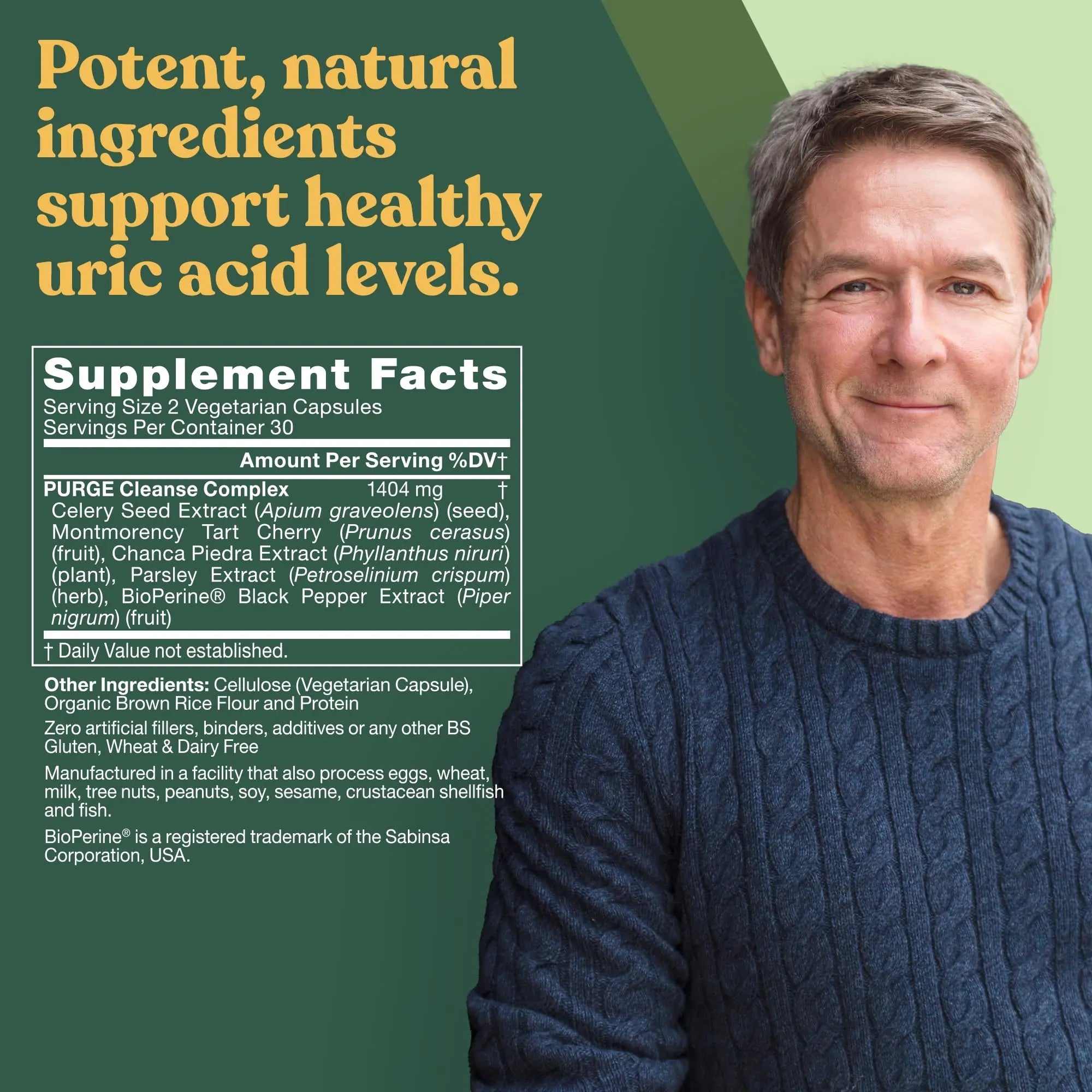 Purge! Uric Acid Flush – Eat & Drink What You Want – Detox and Cleanse with Celery Seed Extract Eu Natural Au supplements