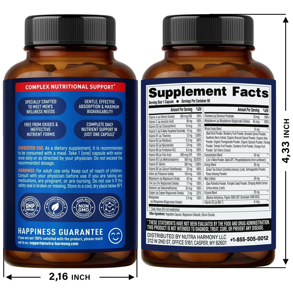 NUTRAHARMONY Multivitamins for Men & Women NUTRAHARMONY Au supplements