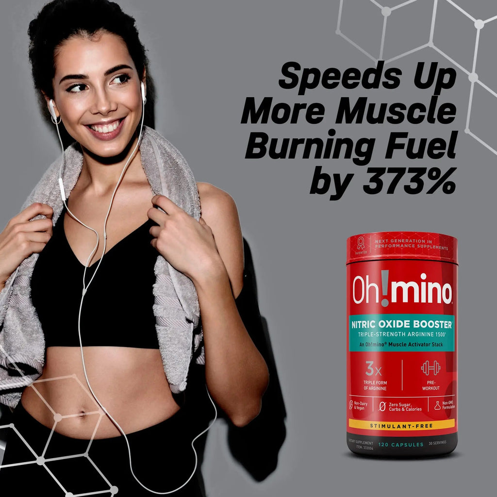 Oh!mino Nitric Oxide Supplement Activator Booster, Triple Strength L-Arginine for Energy Oh!mino Au supplements