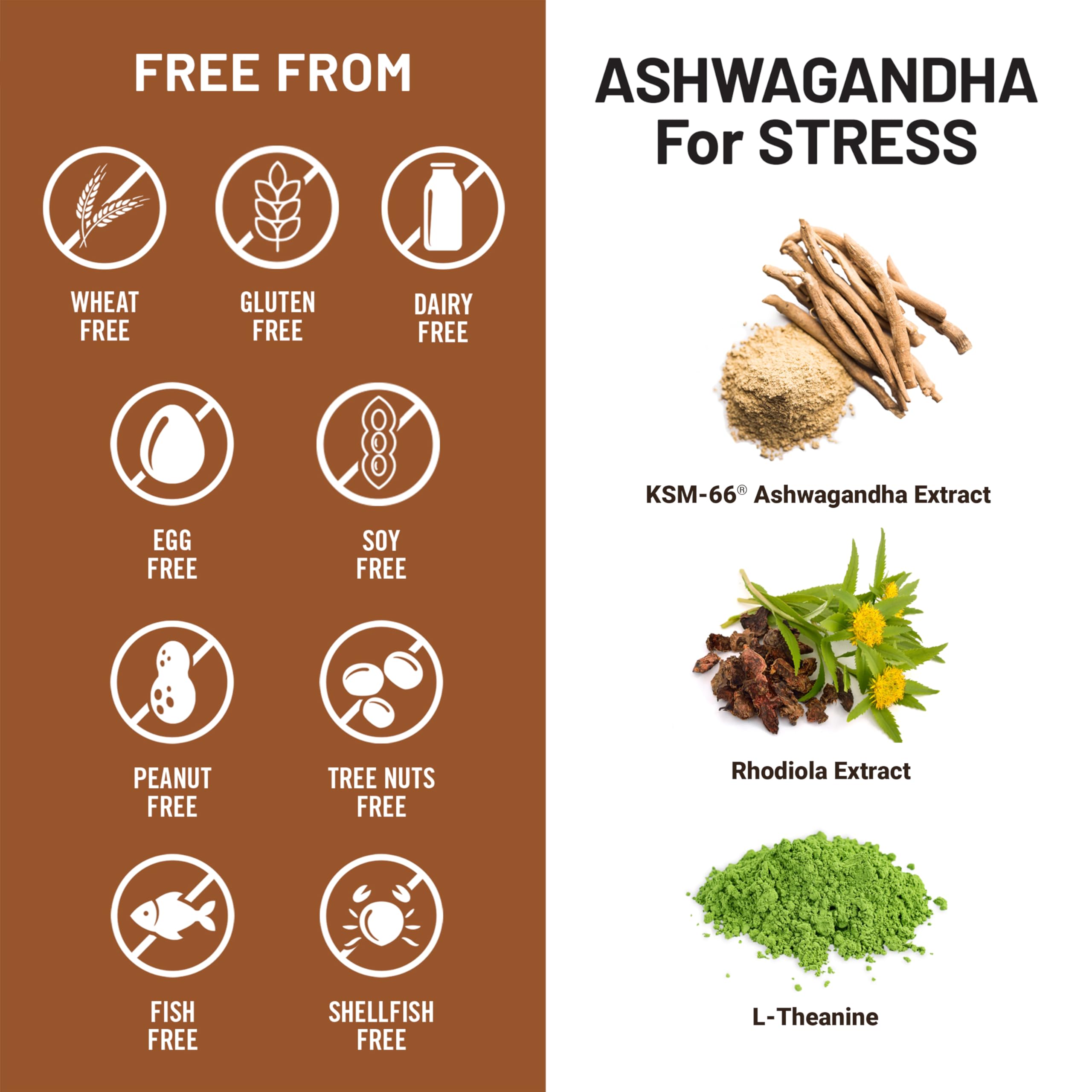 NatureWise Ashwagandha for Stress - With KSM-66 Extract, GABA, L-Theanine, Rhodiola Rosea - Herbal Mood & Sleep Support - Vegan, Non-GMO, Gluten-Free - 60 Capsules[1-Month Supply] NatureWise Au supplements