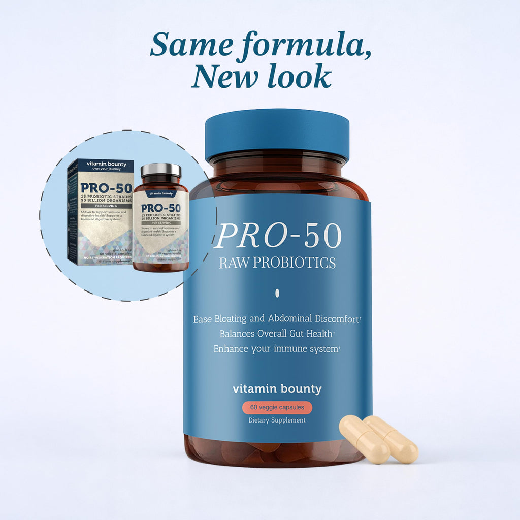 Vitamin Bounty Pro-50 Probiotics 50 Billion CFU for Women & Men - 13 Multi Strain Probiotic + Prebiotic - Digestive Health Supplements for Gut Health Support - Delayed Release Capsules for Men & Women Vitamin Bounty Au supplements