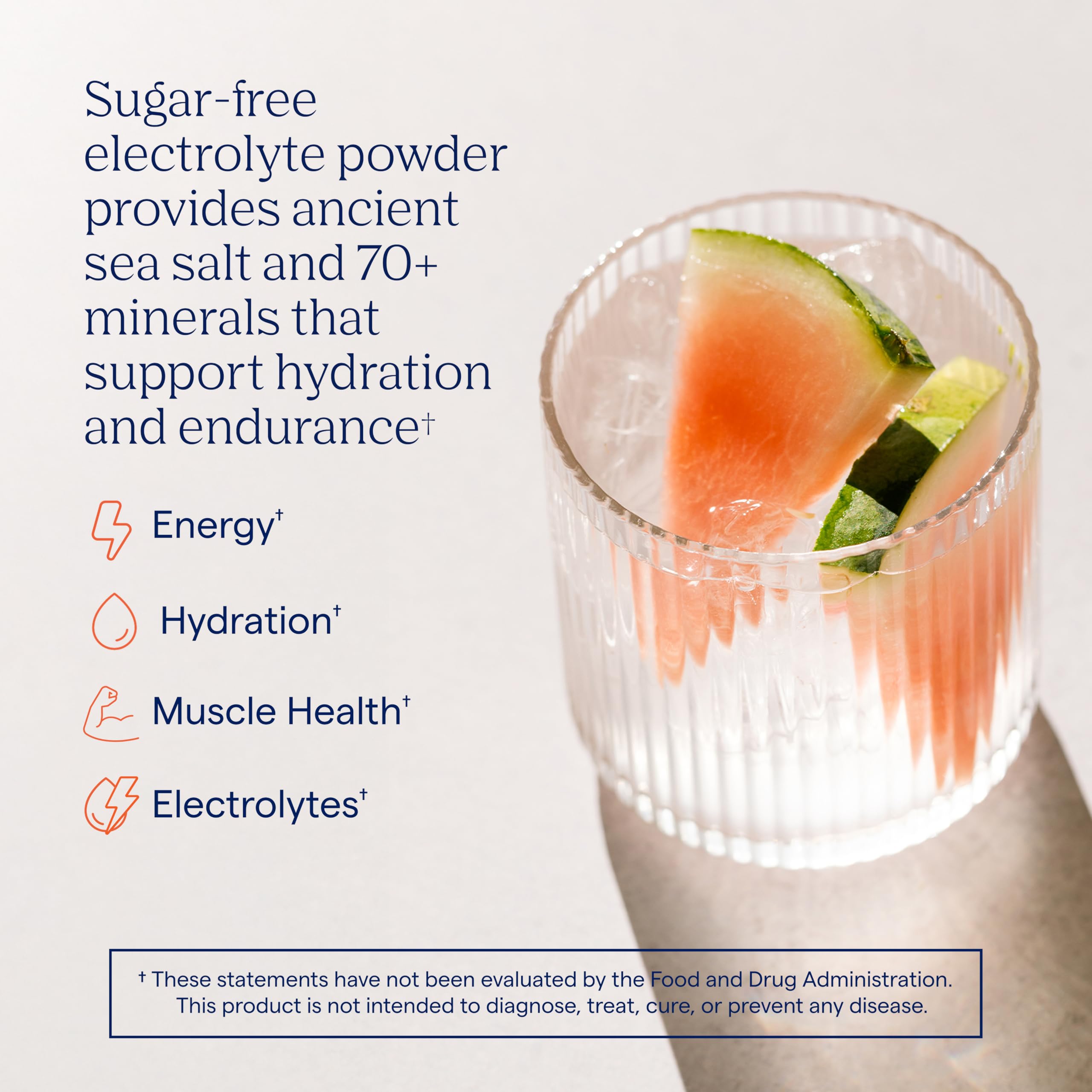 Trace Minerals ZeroLyte Salty Watermelon Flavor - Sugar Free Electrolyte Drink Mix - Supports Hydration, Energy, Stamina - Ancient Sea Salt,