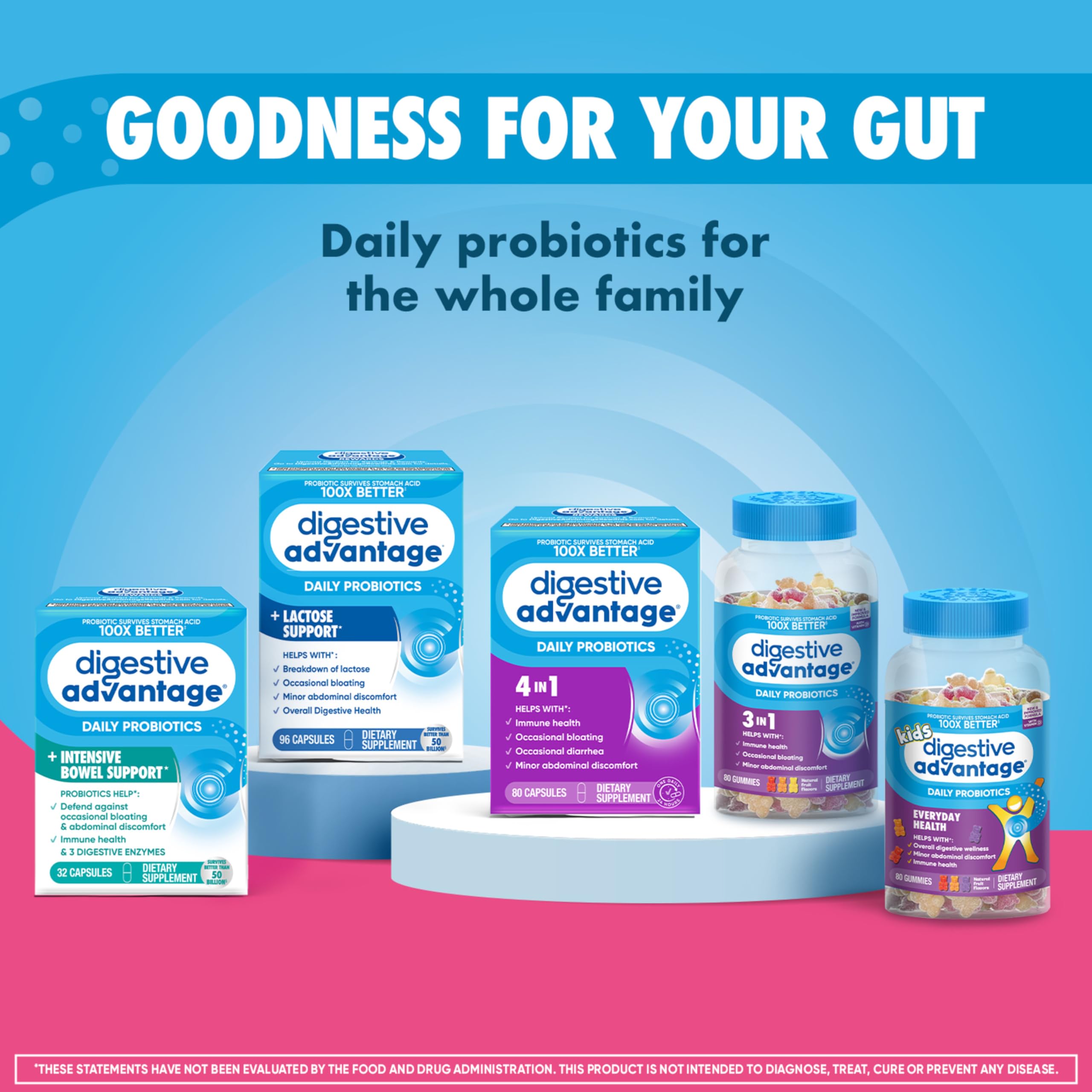 Digestive Enzyme and Probiotic Capsule- Digestive Advantage 32 Capsules, Survives 100x Better than regular 50 billion CFU, Breaks down food, helps prevent gas Digestive Advantage Au supplements