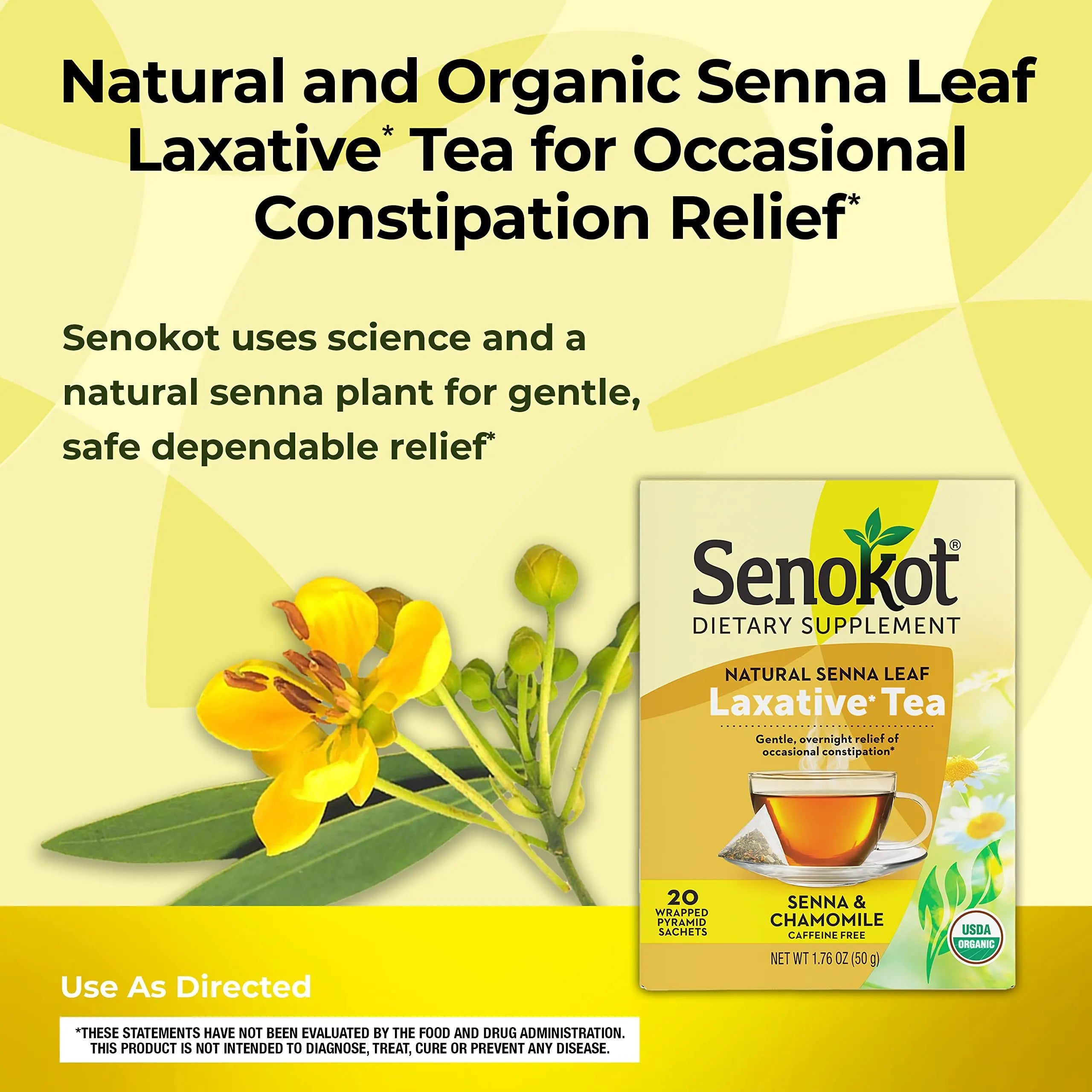 Senokot Dietary Supplement, Natural and Organic Senna Leaf, Laxative Tea for Occasional Senokot Au supplements
