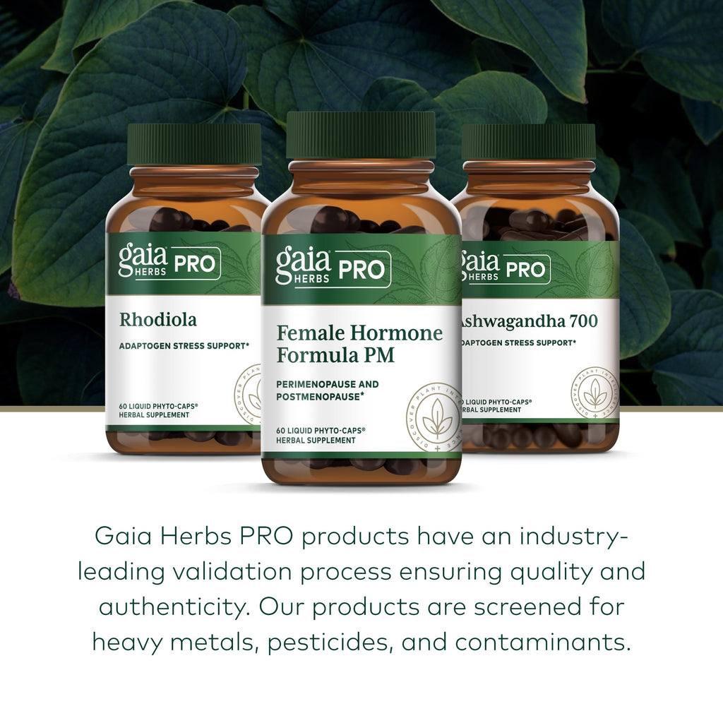 Gaia Herbs Pro Female Hormone Formula PM - Women's Health Supplement for Menopause & Sleep Support - Black Cohosh & St. John's Wort - Vegan, Soy-Free & Gluten-Free - 60 Liquid Phyto-Caps (30 Servings) Gaia Herbs PRO Au supplements
