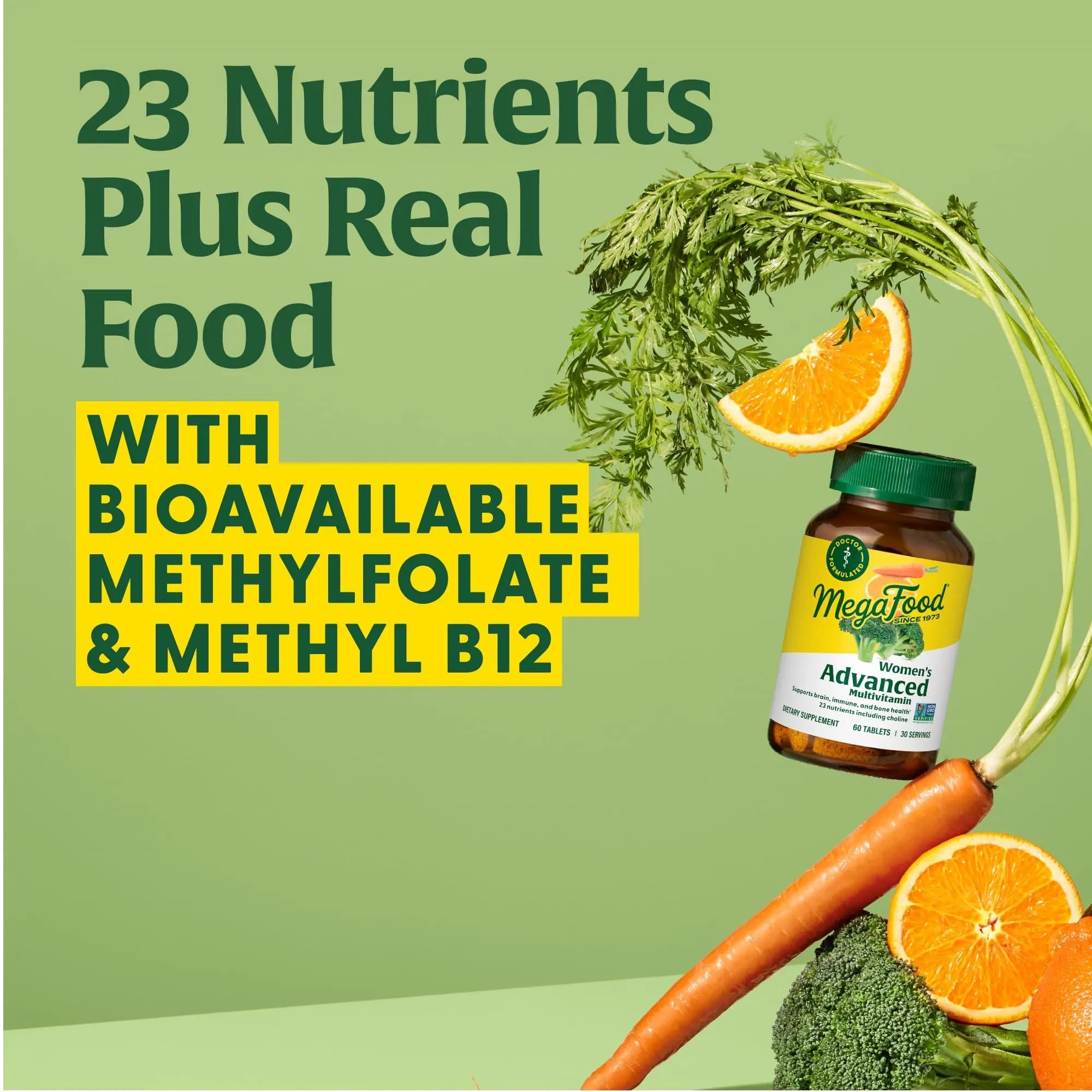 MegaFood Women's Advanced Multivitamin for Women - Doctor-Formulated With Iron, Choline, Vitamin D, Vitamin C & Zinc - Brain Health MegaFood Au supplements