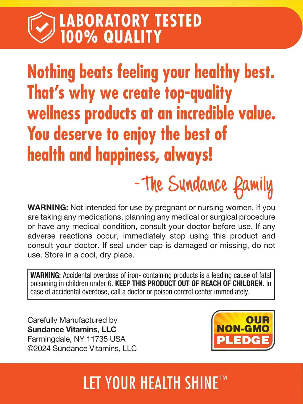 Sundance Multivitamin for Women & Men | with Iron | Mineral Formula ABC Complete | Non-GMO and Gluten Free Supplement Sundance Au supplements