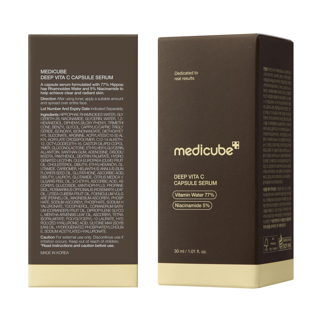 medicube Deep Vitamin C Capsule Serum | Hydrating Vitamin C Serum for Dull & Uneven-Looking Skin with Visible Concerns