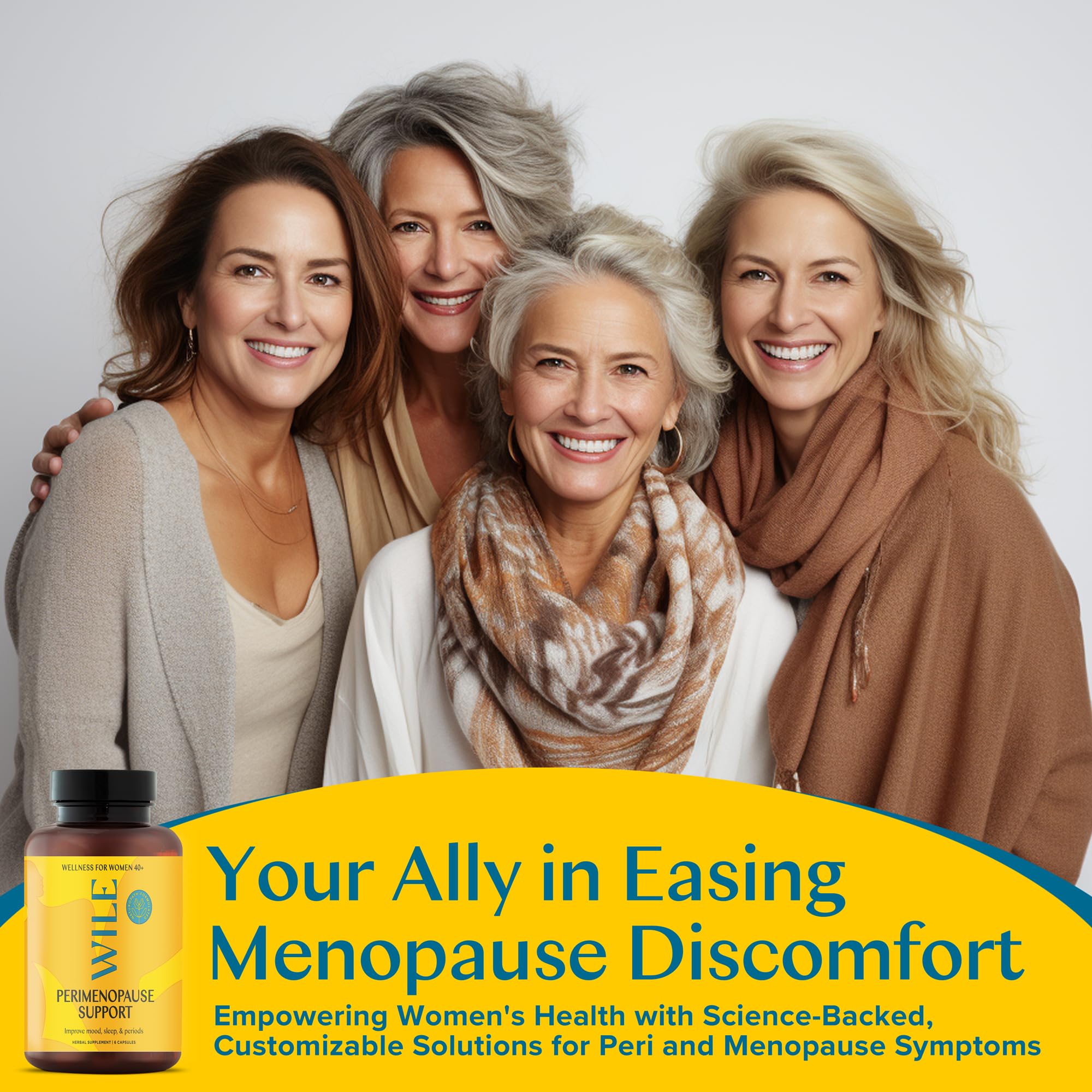WILE Menopause and Perimenopause Supplements for Women with Ashwagandha - Menopausal Symptoms Relief for Stress, Hot Flashes, Night Sweats - Healthy Sleep & Hormone Balance Support, Vegan, 30 Servings WILE Au supplements