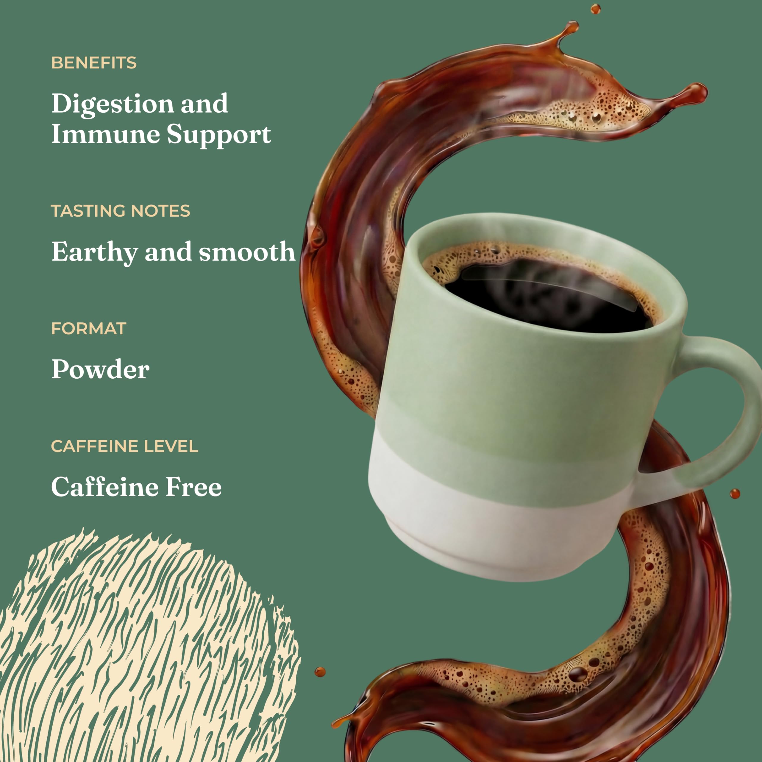 Four Sigmatic Gut Health Mushroom Blend | Organic Mushroom Powder Complex with Turkey Tail, Lion’s Mane, Cordyceps, Chaga, Probiotics and More
