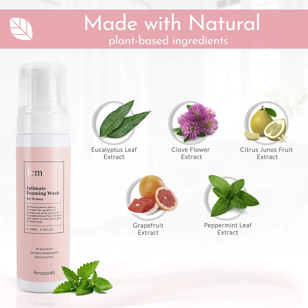 fem pH Balance Intimate Wash for Women, Feminine Wash for Sensitive Skin, Gentle Cleanser Amaranth Au supplements