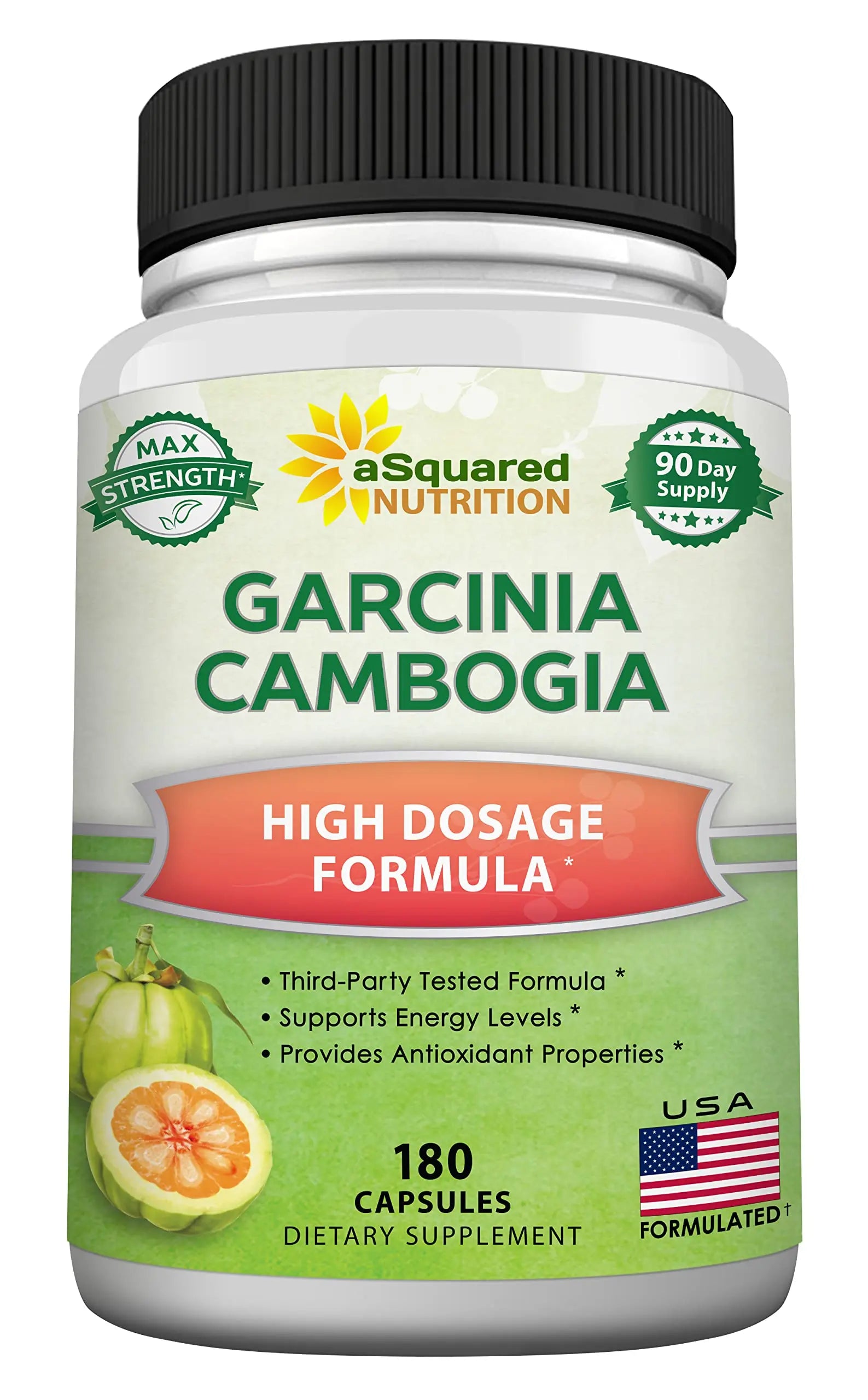 aSquared Nutrition Garcinia Cambogia 1600mg-180 Capsules-Natural Pure Extract Pills aSquared Nutrition Au supplements
