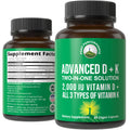 Peak Performance Advanced Vitamin D 2000 IU with All 3 Types of Vitamin K Vitamin D3 and Vitamin K2, K1, MK-7 (MK7), MK4 Supplements - 60 Small and Easy to Swallow Vegetable Pills Peak Performance Au supplements