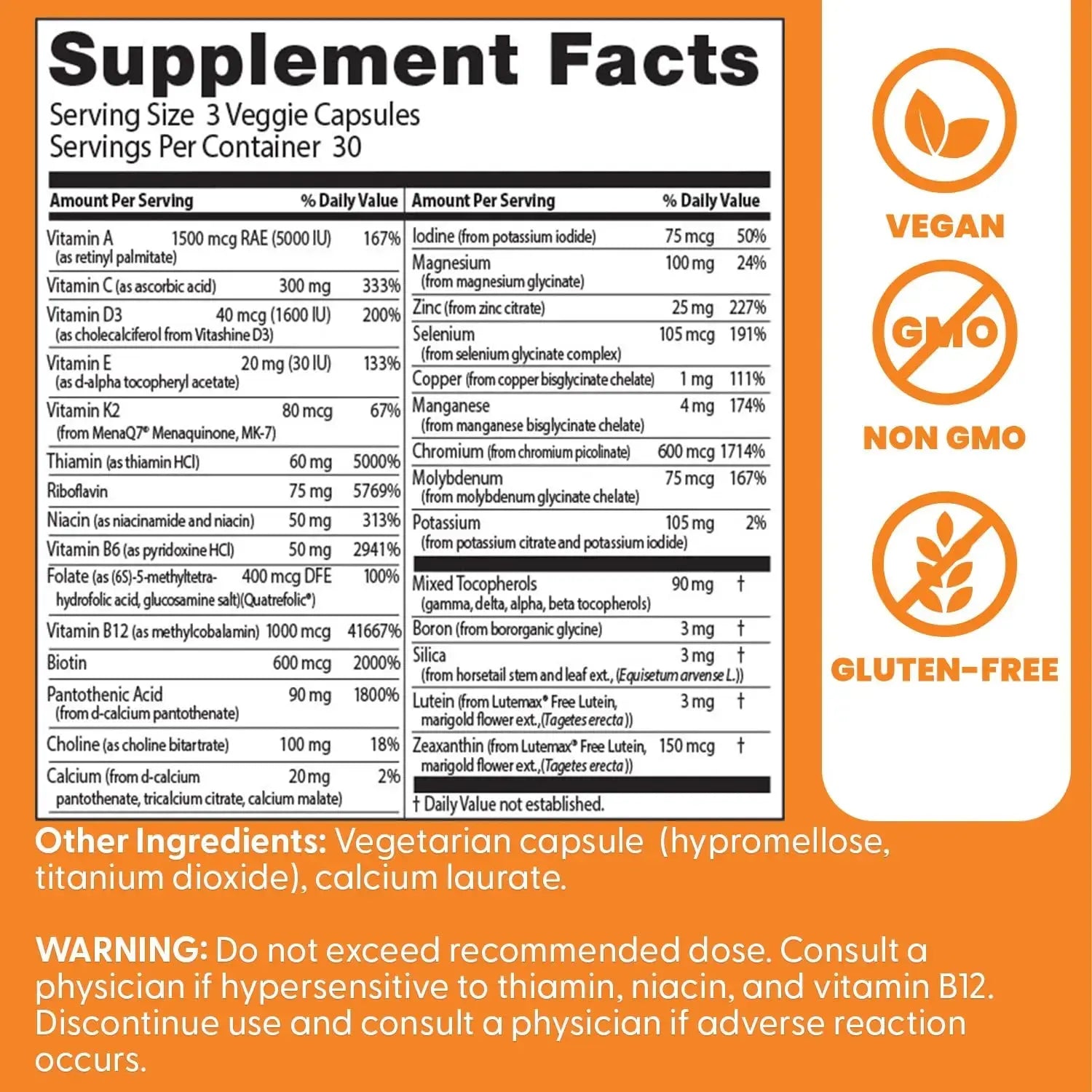 Doctors Best Multi-Vitamin Mineral Complex, Comprehensive Health Support, Non-GMO, Gluten Free, Vegan 90 Veggie Capsules Doctor's BEST Au supplements