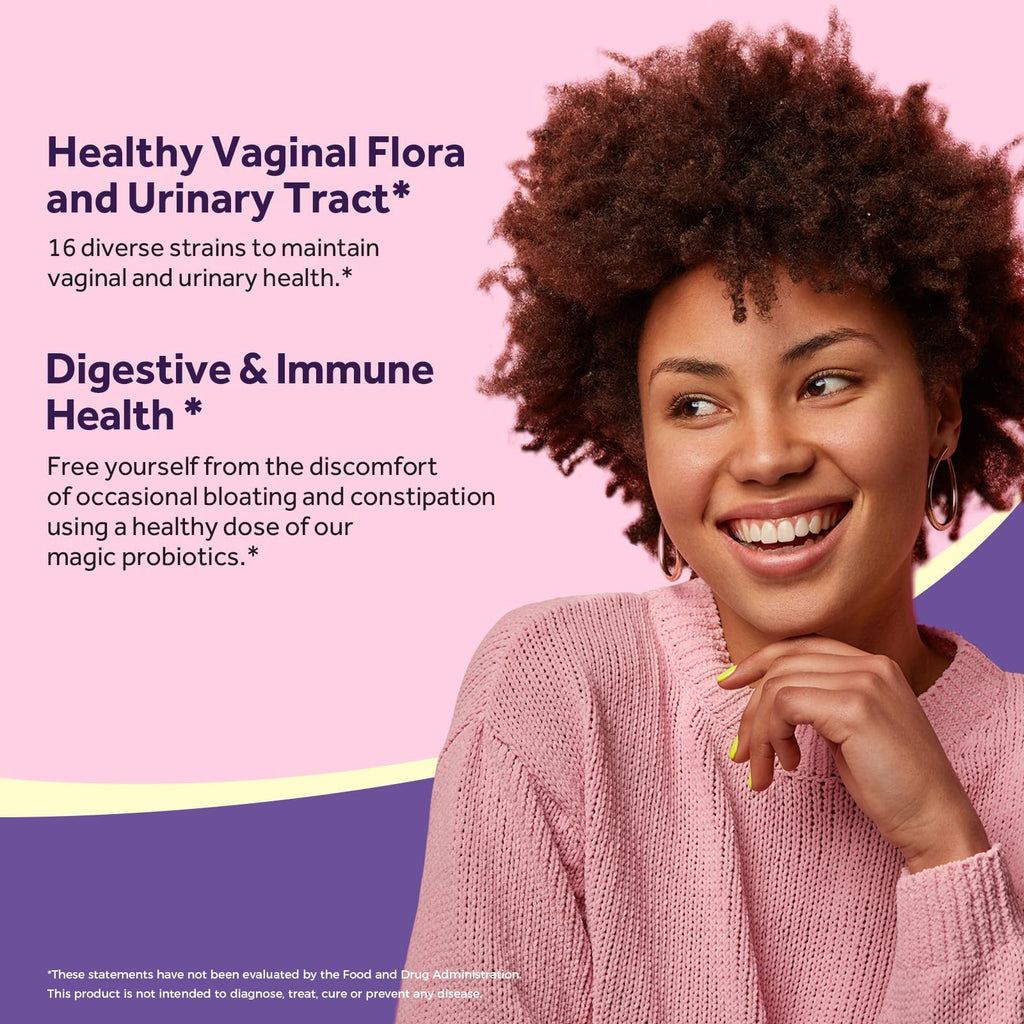 Doctor's Recipes Women's Probiotic, 60 Caps 50 Billion CFU 16 Strains, with Organic Cranberry, Digestive Immune Vaginal & Urinary Health, Shelf Stable