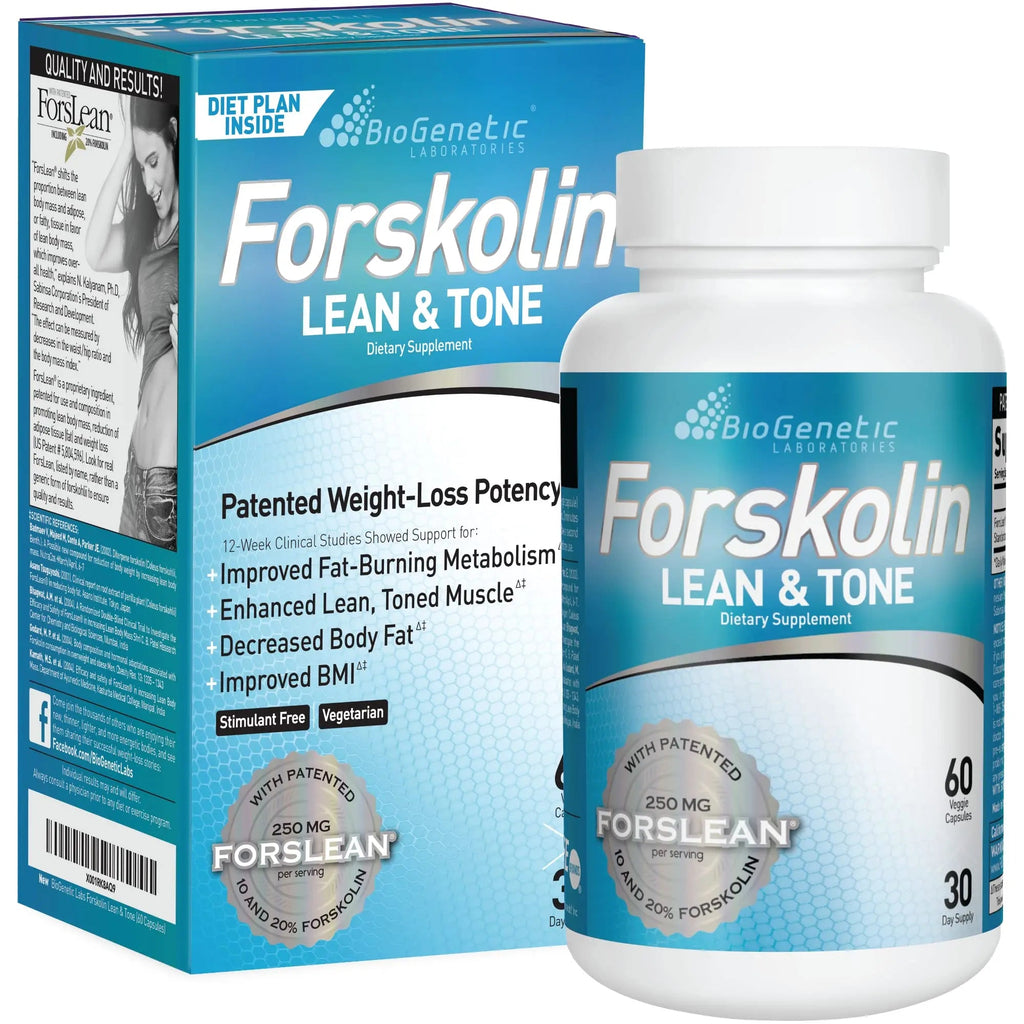 BioGenetic Labs Forskolin Lean & Tone - Weight Loss Pills - Body Toning Formula Fat Burner BioGenetic Laboratories Au supplements