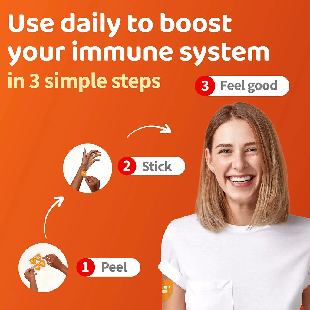 The Friendly Patch Shield Immunity Support Patch | Wearable Immune Boosters for Adults with Vitamin D3, C and Zinc The Friendly Patch CO. Au supplements
