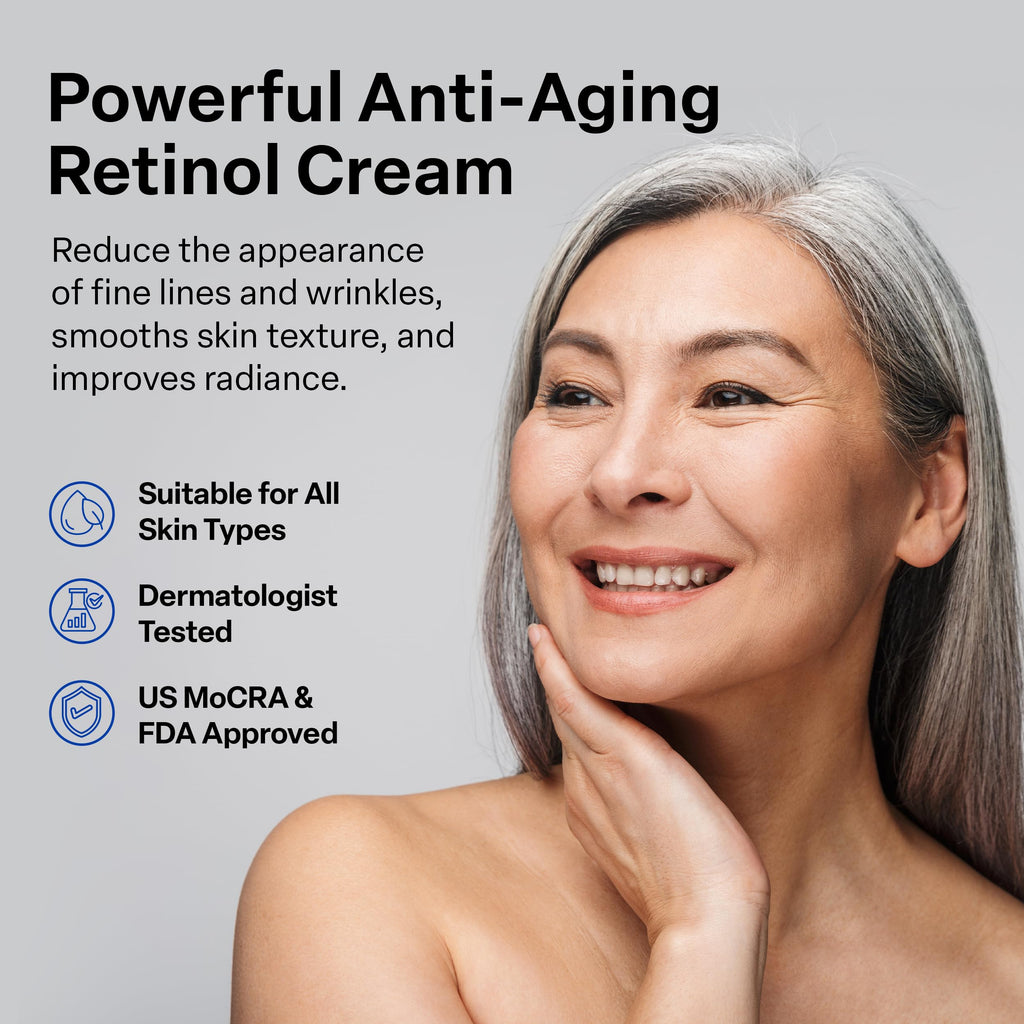 A313 French Pharmacy Vitamin A (Retinoids) Lightweight Face Cream for Anti-Aging, Reduce Wrinkles, Prevents Acne Breakouts