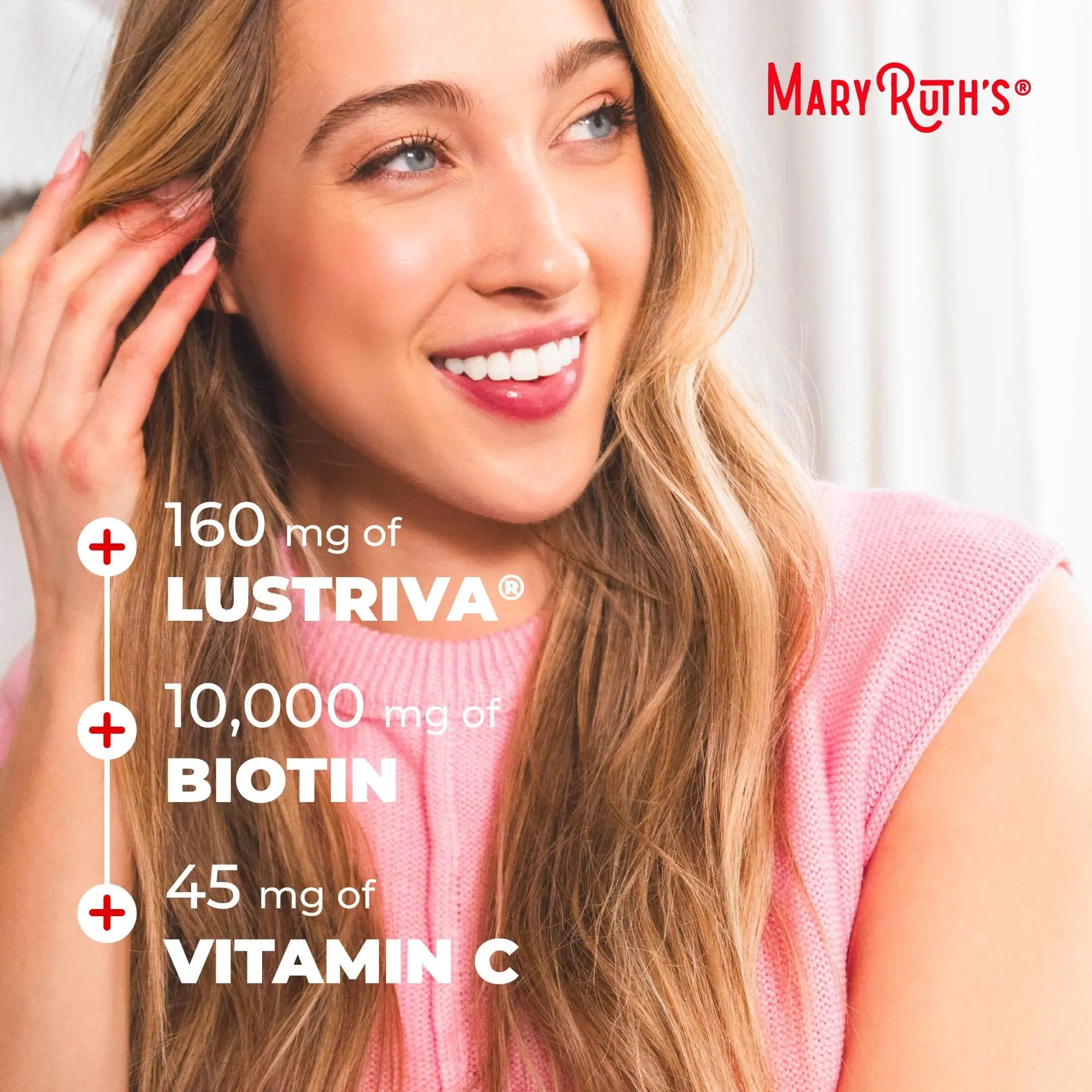 MaryRuth's Multivitamin + Hair Growth Gummies | with Lustriva® | Biotin 10000mcg | B Vitamins | Formulated for Thicker Hair, Wrinkles, Fine Line MARYRUTH'S Au supplements