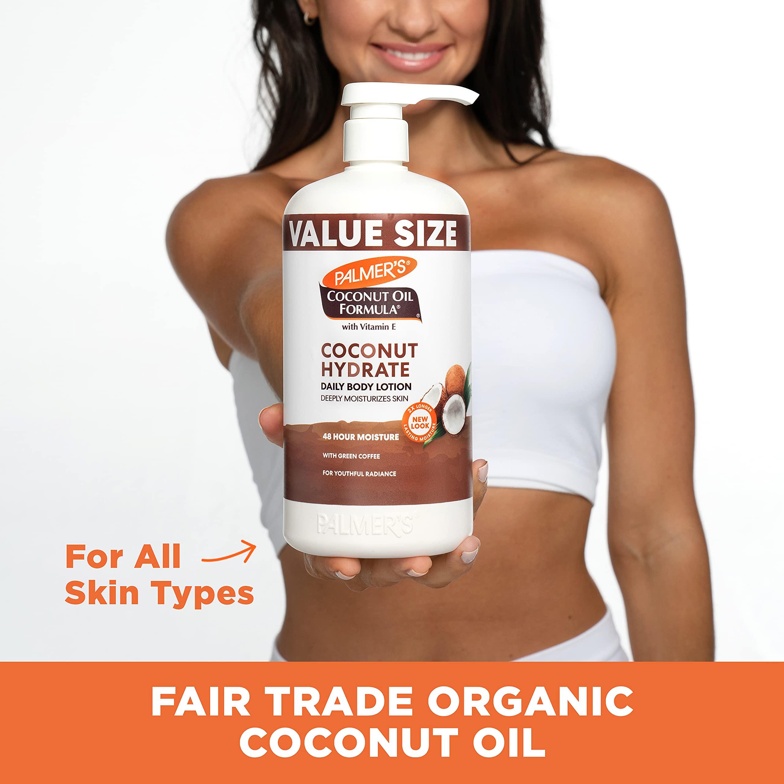 Palmer's Coconut Oil Formula Body Lotion for Dry Skin, Hand & Body Moisturizer with Green Coffee Extract & Vitamin E