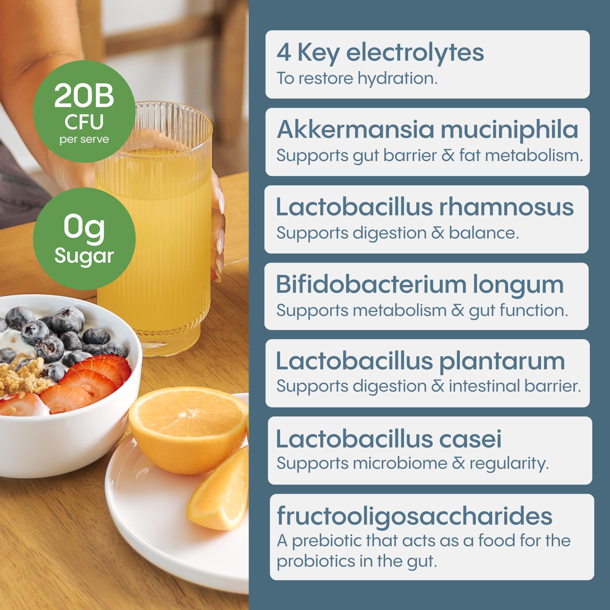 Hydralyte Plus Metabolic Support - GLP-1 Weight Loss Management and Gut Health - 5in1 Probiotic Blend - Akkermansia Muciniphila + Prebiotic Fiber + Electrolytes - Sugar Free (30 Packets) Hydralyte Au supplements