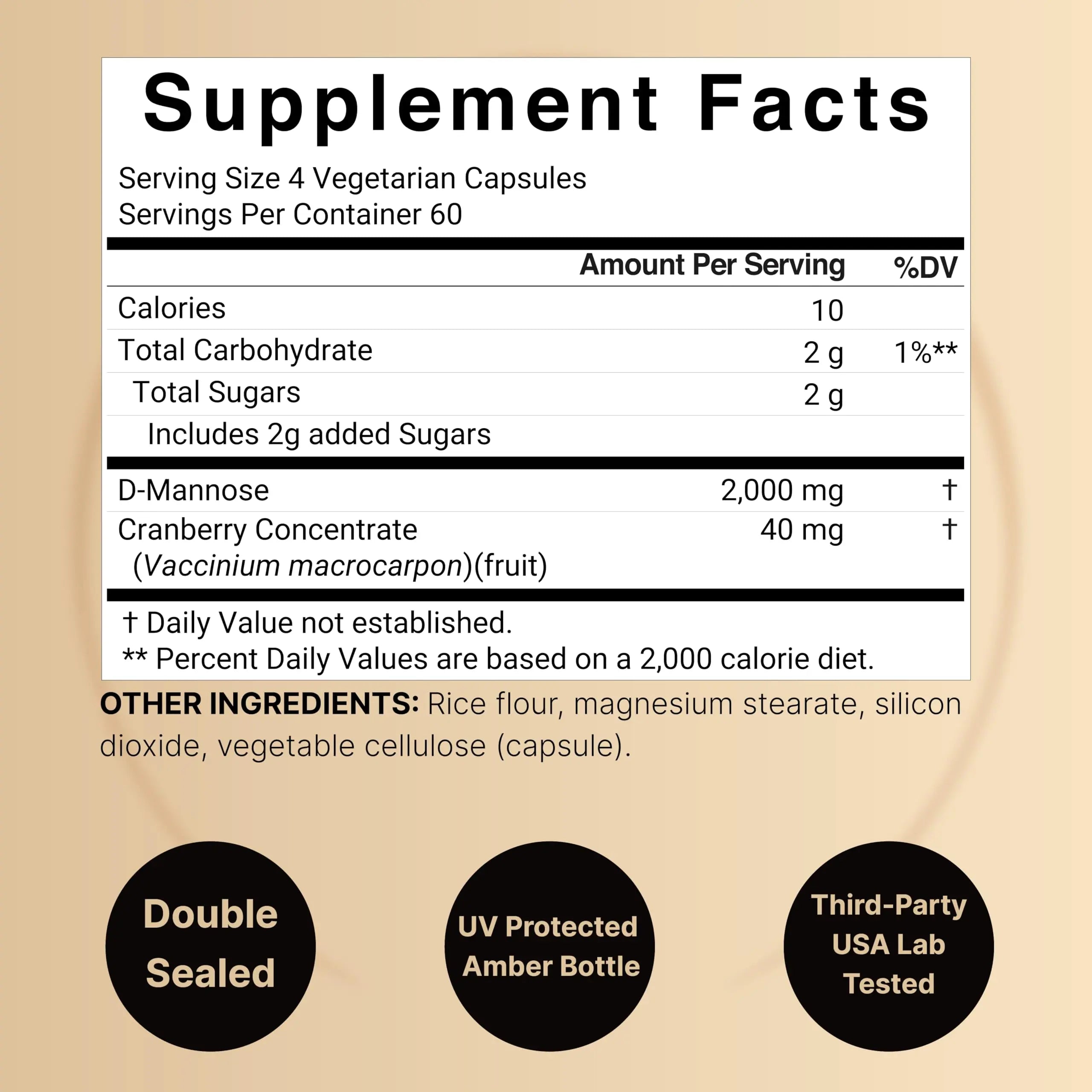 NatureBell D-Mannose 500mg Capsules (2,000mg Per Serving) | 240 Veggie Capsules + Cranberry Concentrate 40mg – Fast Acting Urinary Tract Health Pills – Ultra UTI Support for Women & Men NatureBell Au supplements