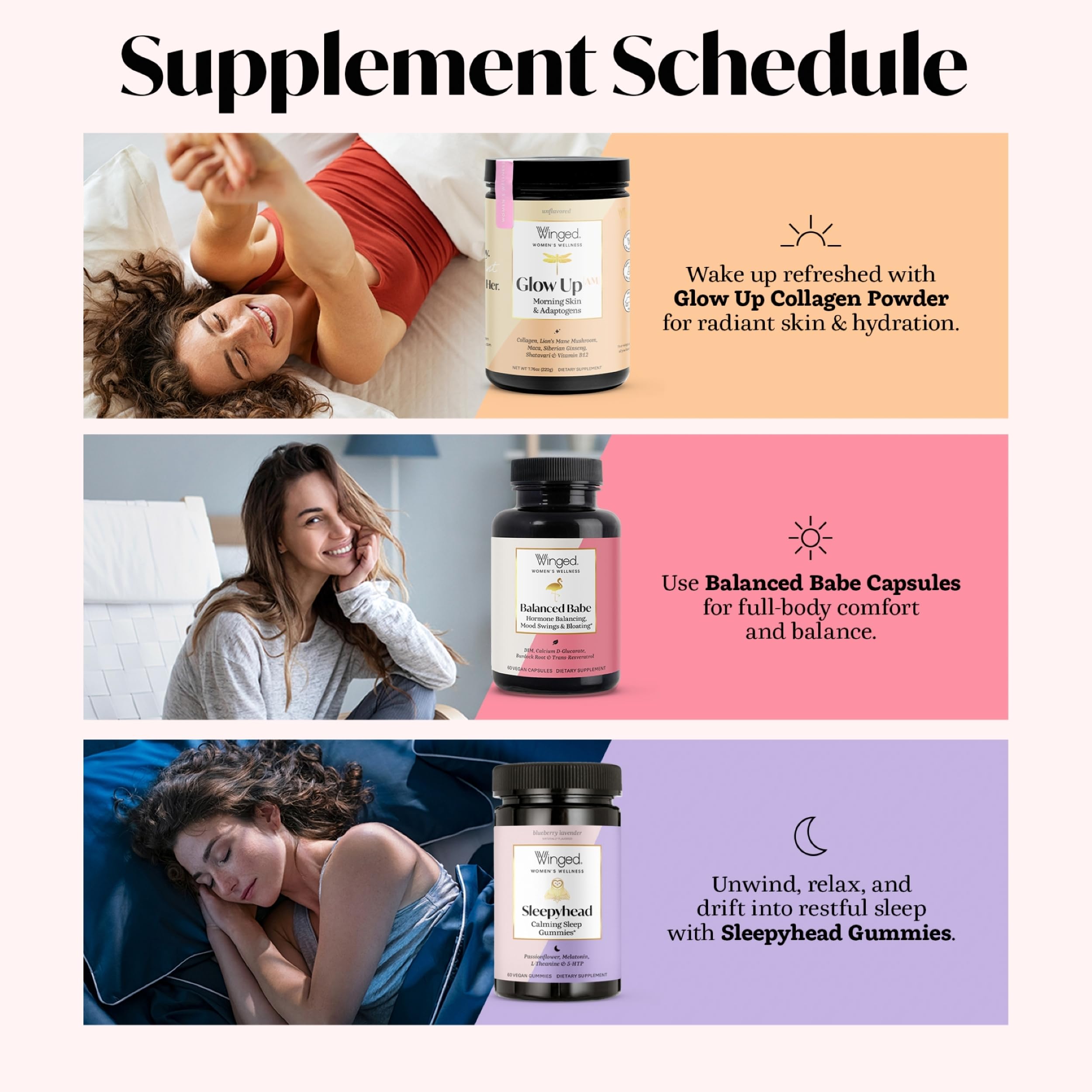 Winged Wellness Balance Babe, Hormone Balance & Estrogen Detox Supplement for Women - 100mg DIM & Calcium D-Glucarate & Milk Thistle for PMS Bloating, Cramps, Mood & Hormonal Acne Support, 60 Capsules Winged Wellness Au supplements