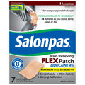 Salonpas Maximum OTC Strength Lidocaine 4% Pain Relieving Flex Patch, Apply for Up to 8 Hours, Unscented, Thin, Flexible, Lightweight, Patch Stays in Place, 7 Patches Salonpas Au supplements